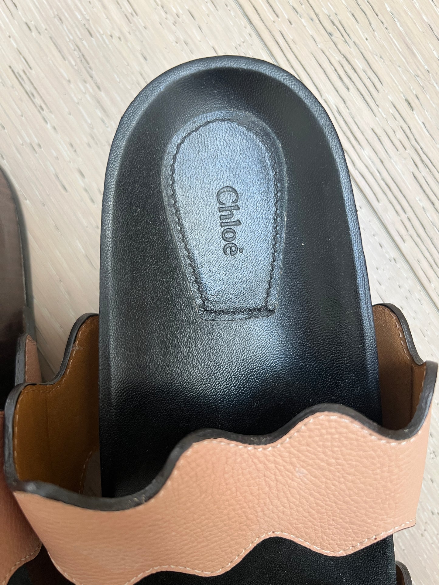Leather Platform Slides - 7
