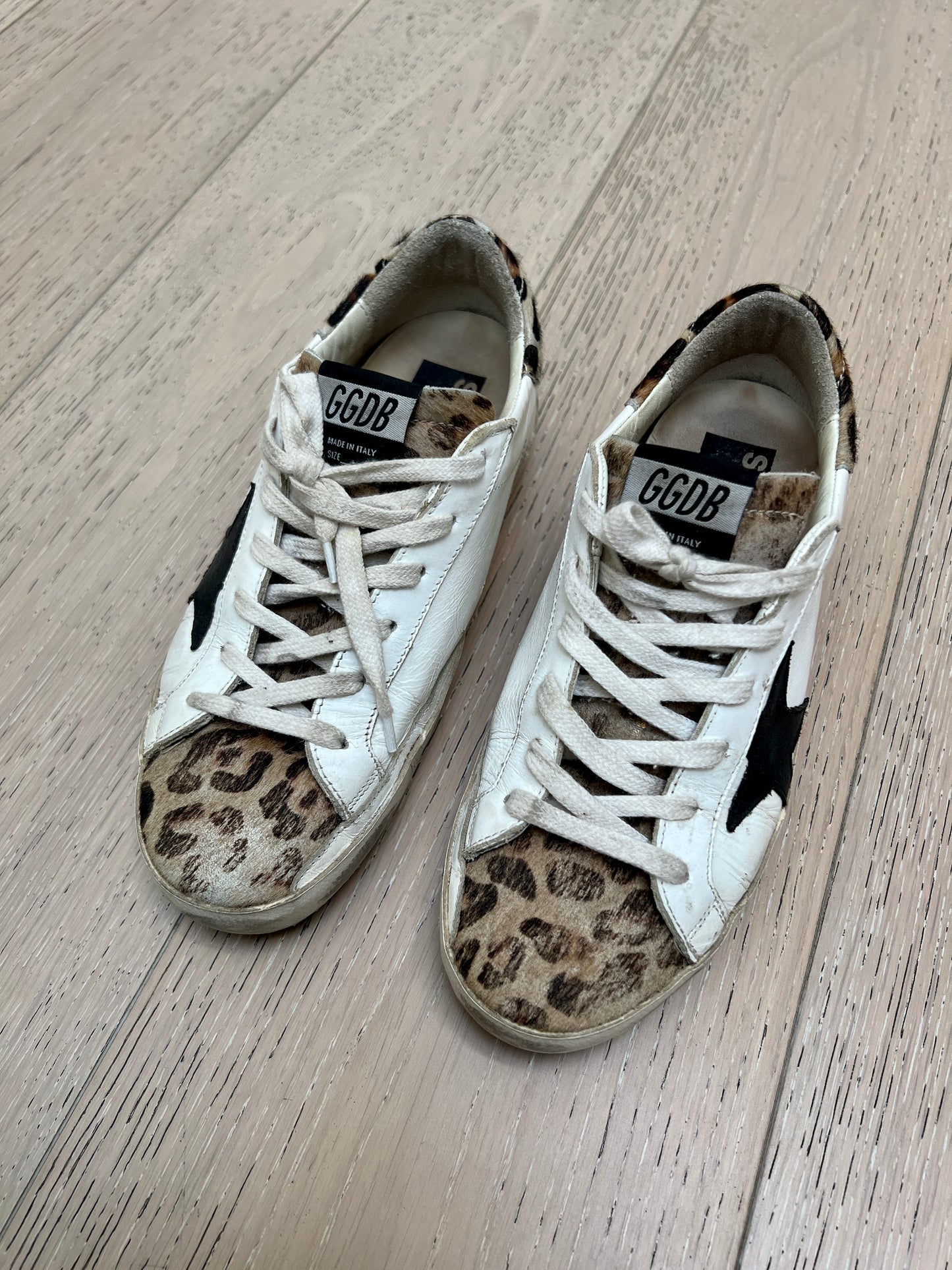 White & Leopard Sneakers - 7