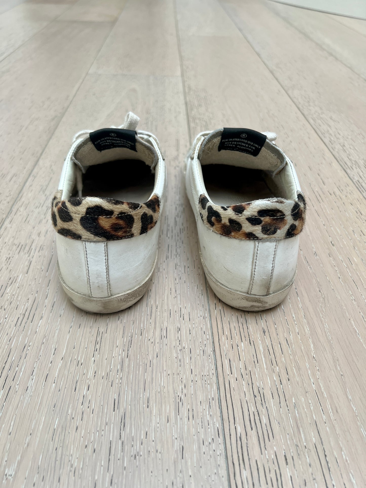 White & Leopard Sneakers - 7