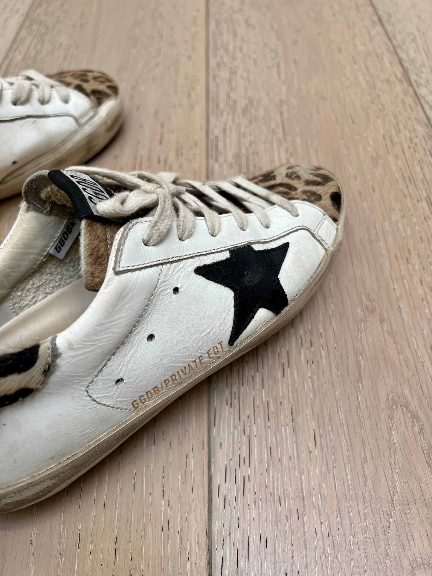 White & Leopard Sneakers - 7