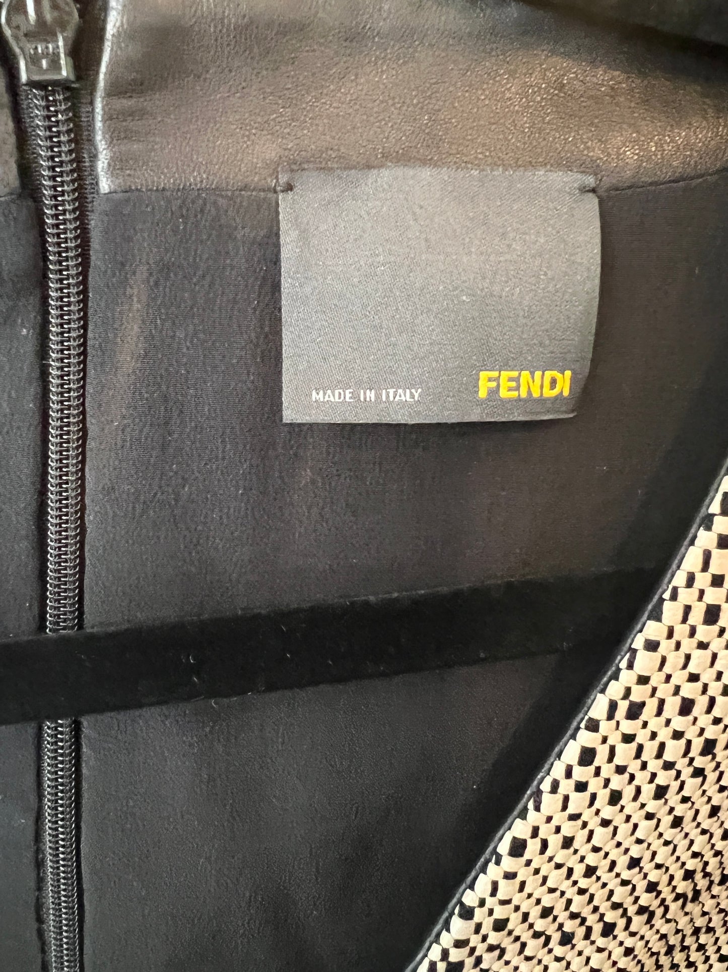 Black and White Leather Dress - S