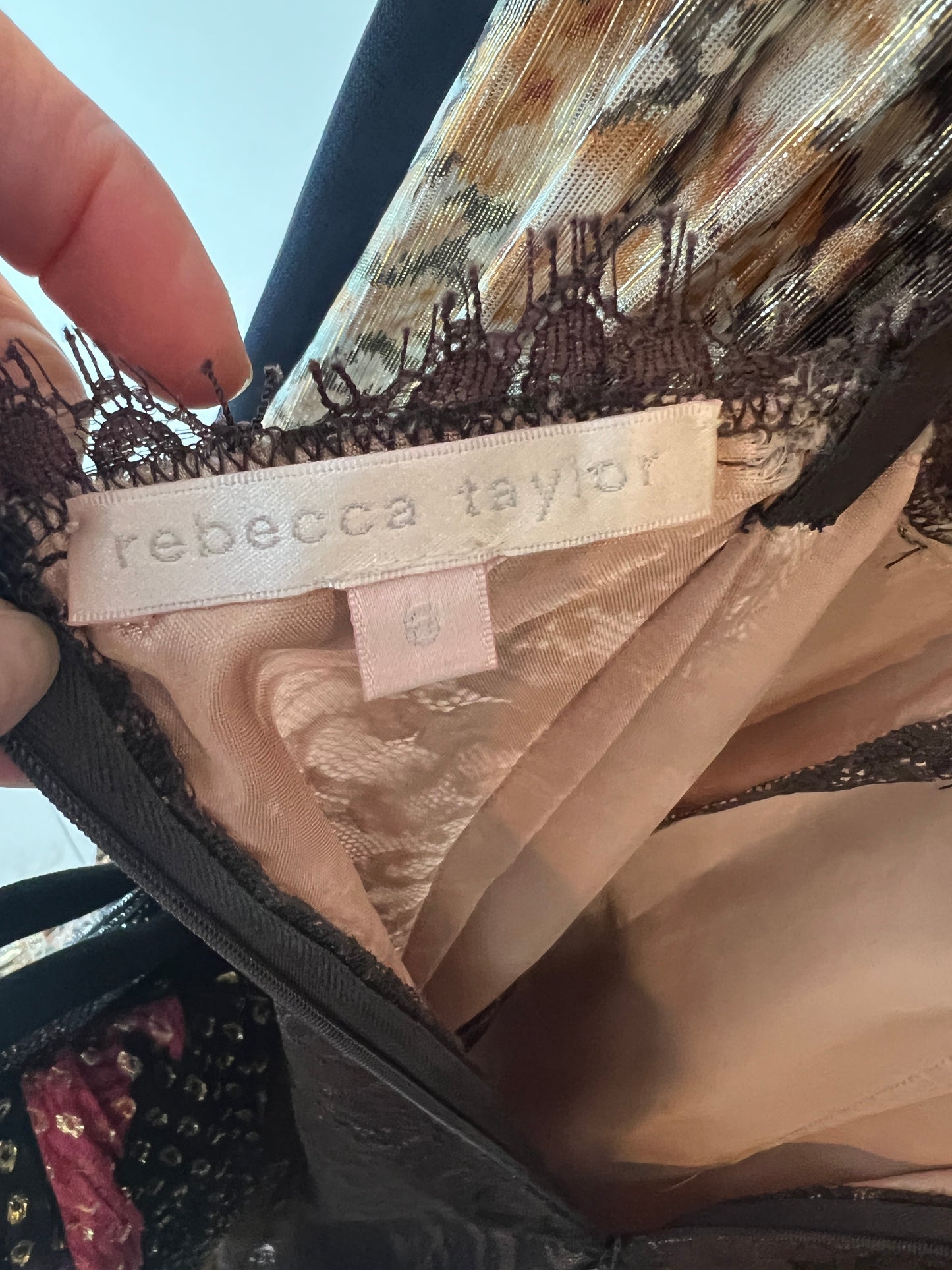 Brown Lace Dress - 8