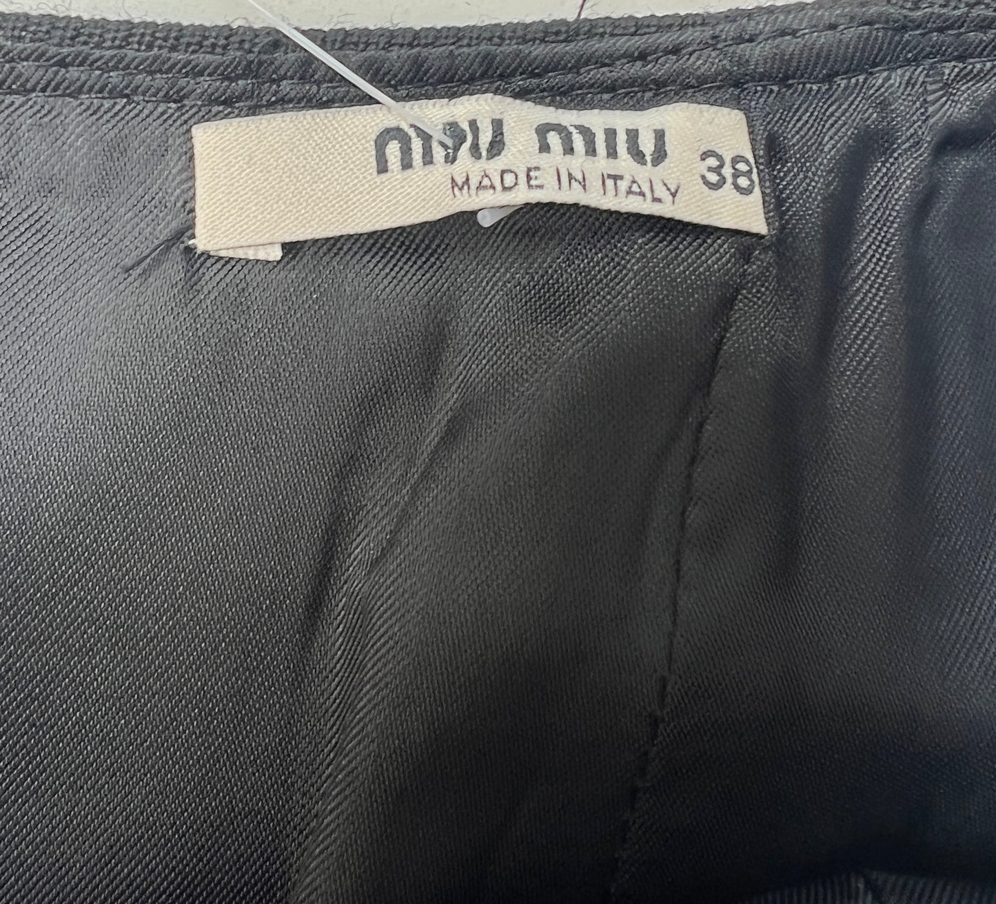 Black Wool Pencil Skirt - S