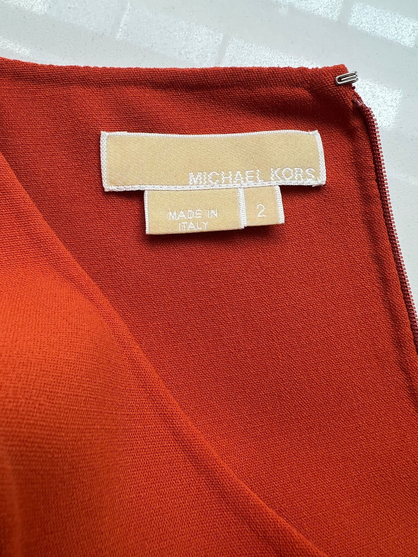 Orange Wool Midi Dress - 2