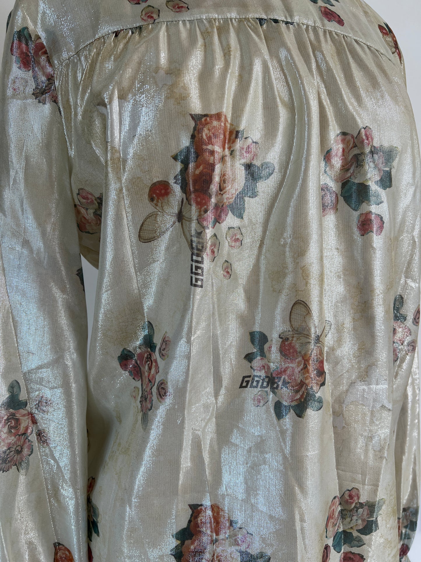Metallic Silk Blouse - S
