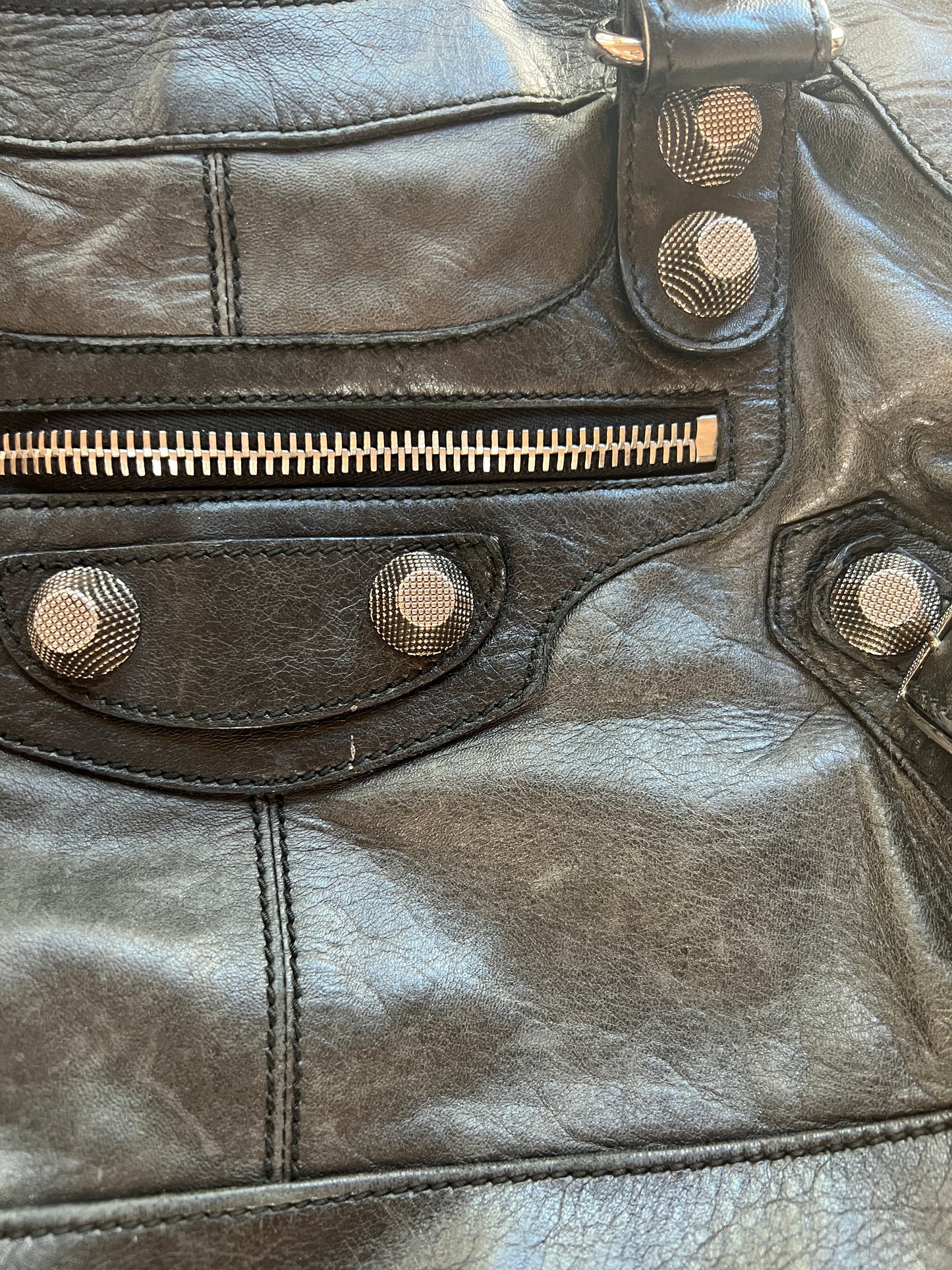 Black Leather Motocross Giant City 21 Bag
