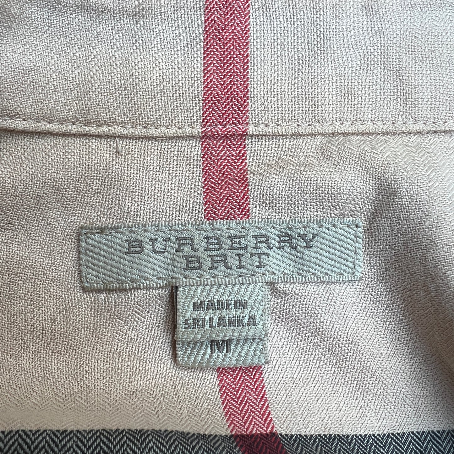 Beige Checkered Shirt - M