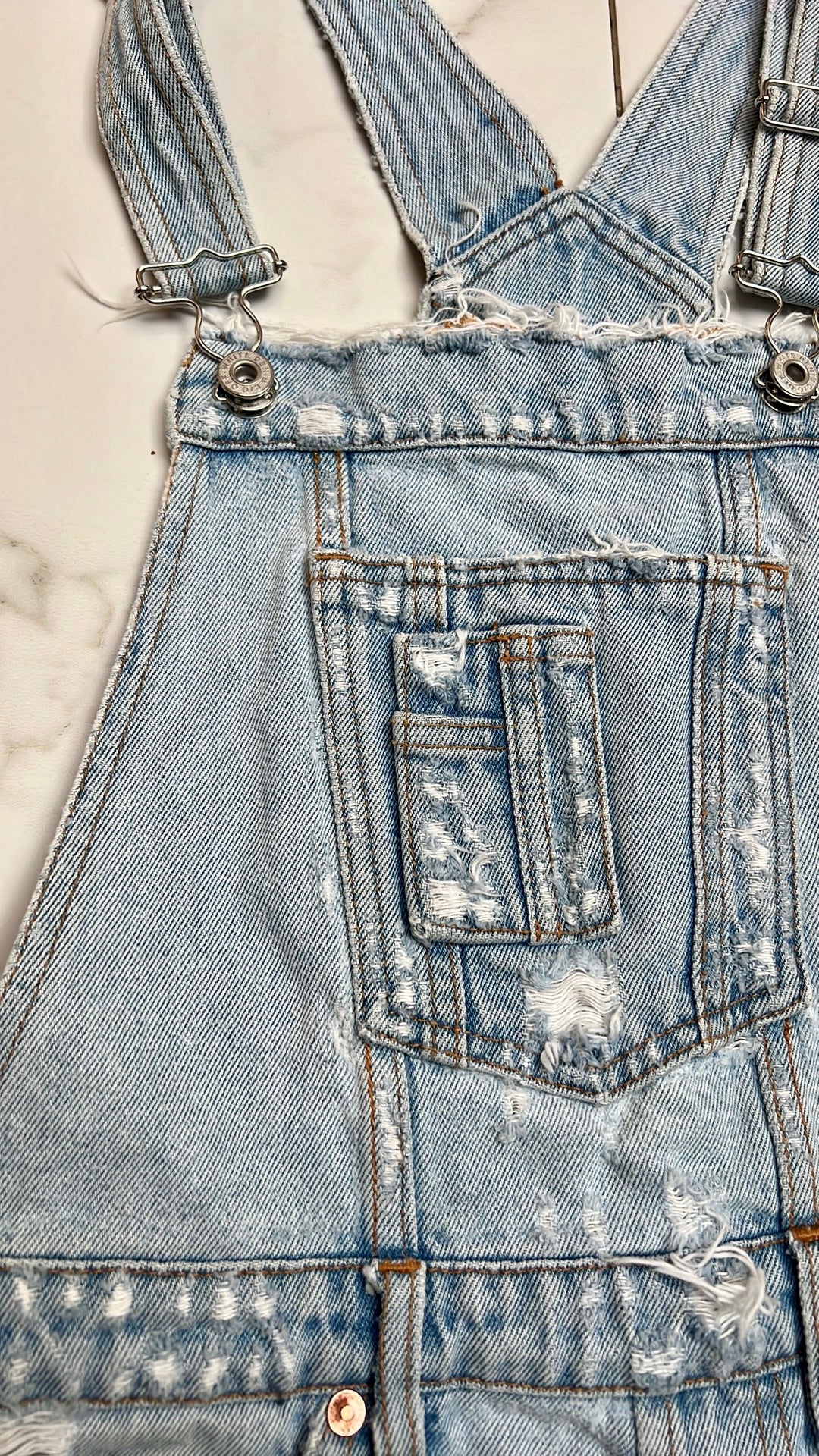 Light Blue Denim Overall - S