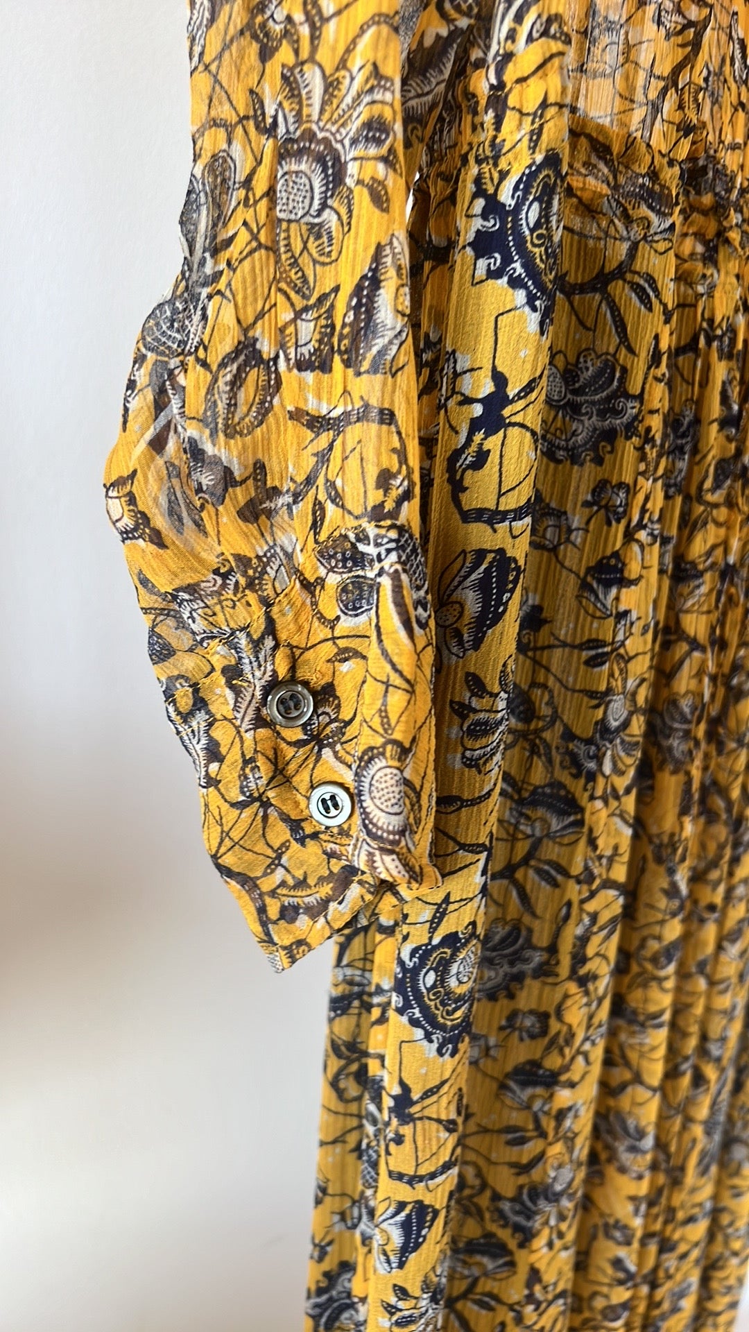 Yellow & Black Silk Dress - XS