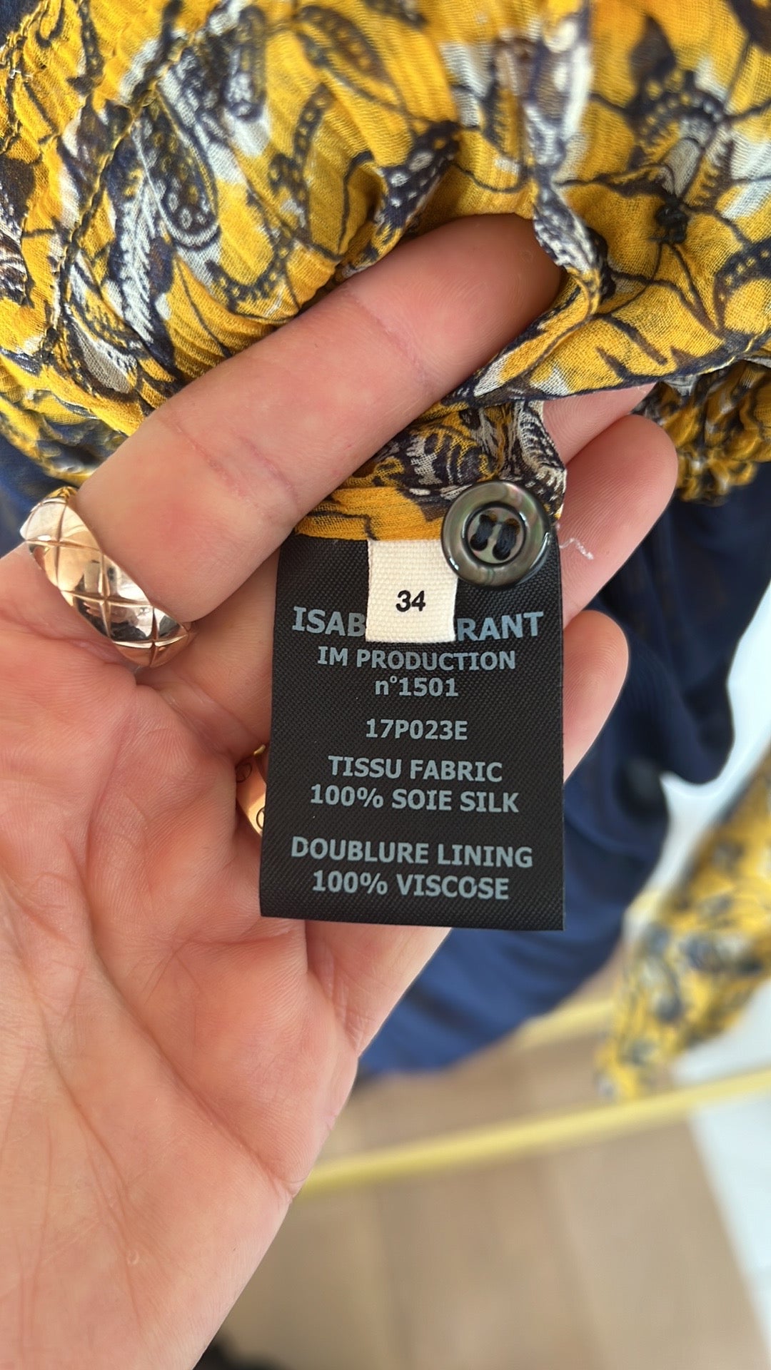 Yellow & Black Silk Dress - XS