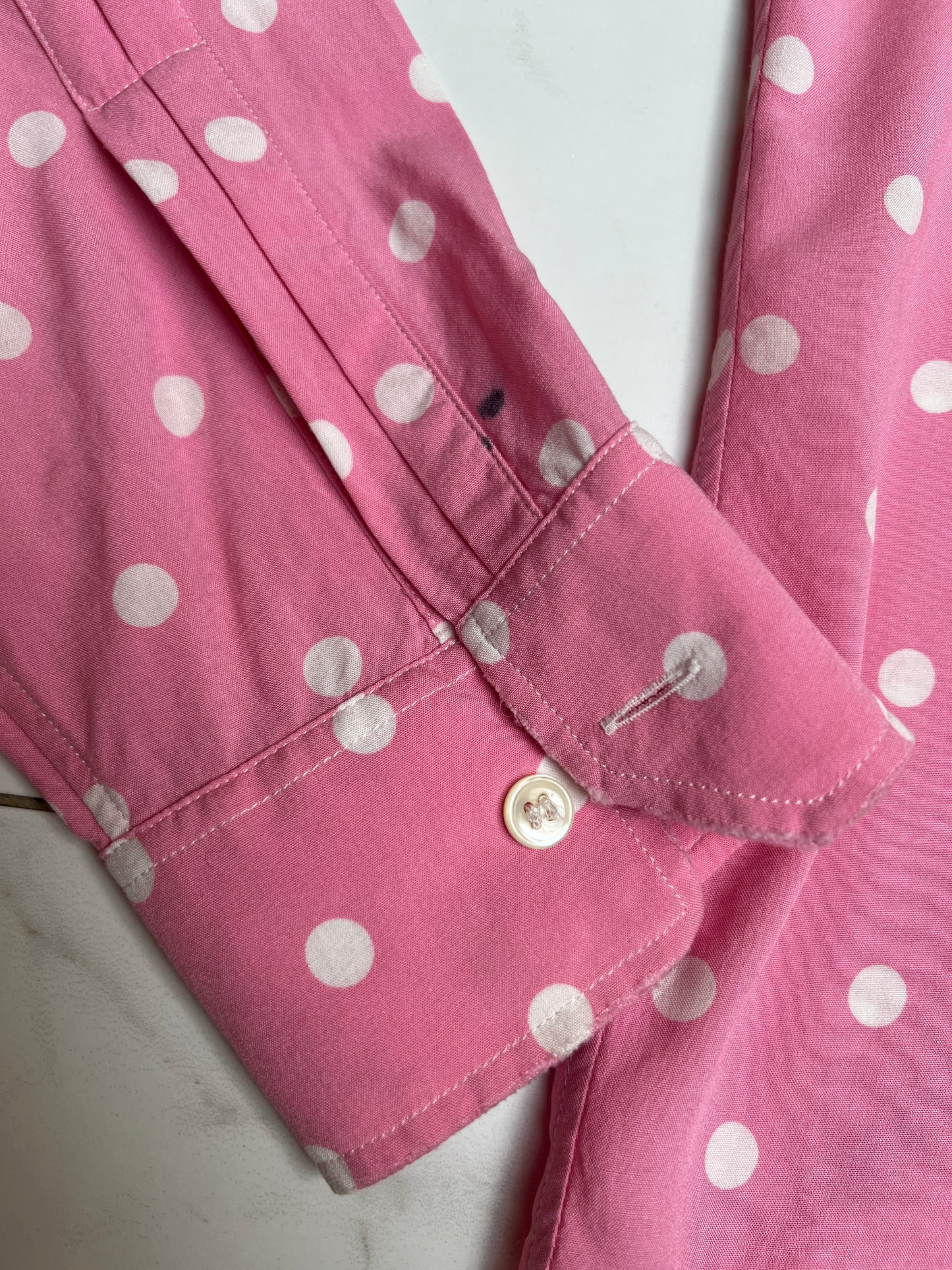 Pink Polka Dot Shirt - L