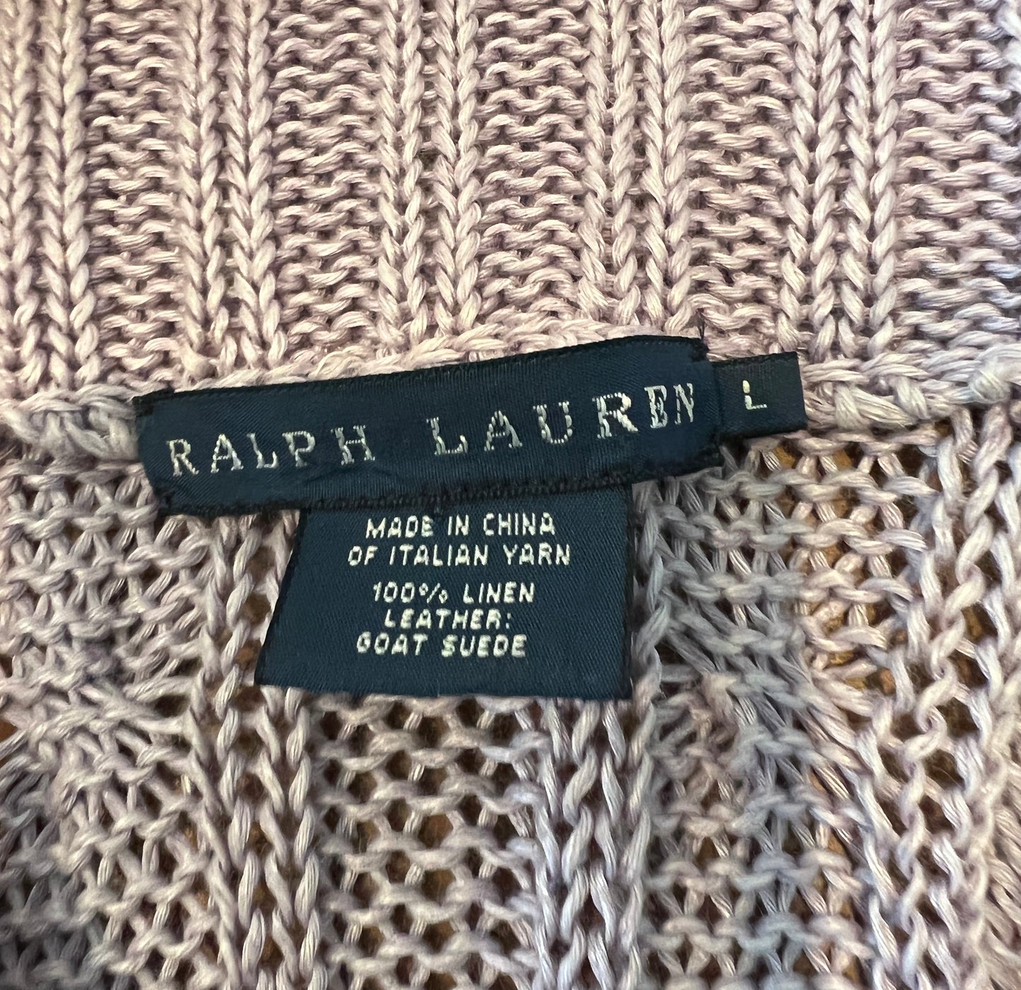 Purple Linen Cardigan - L