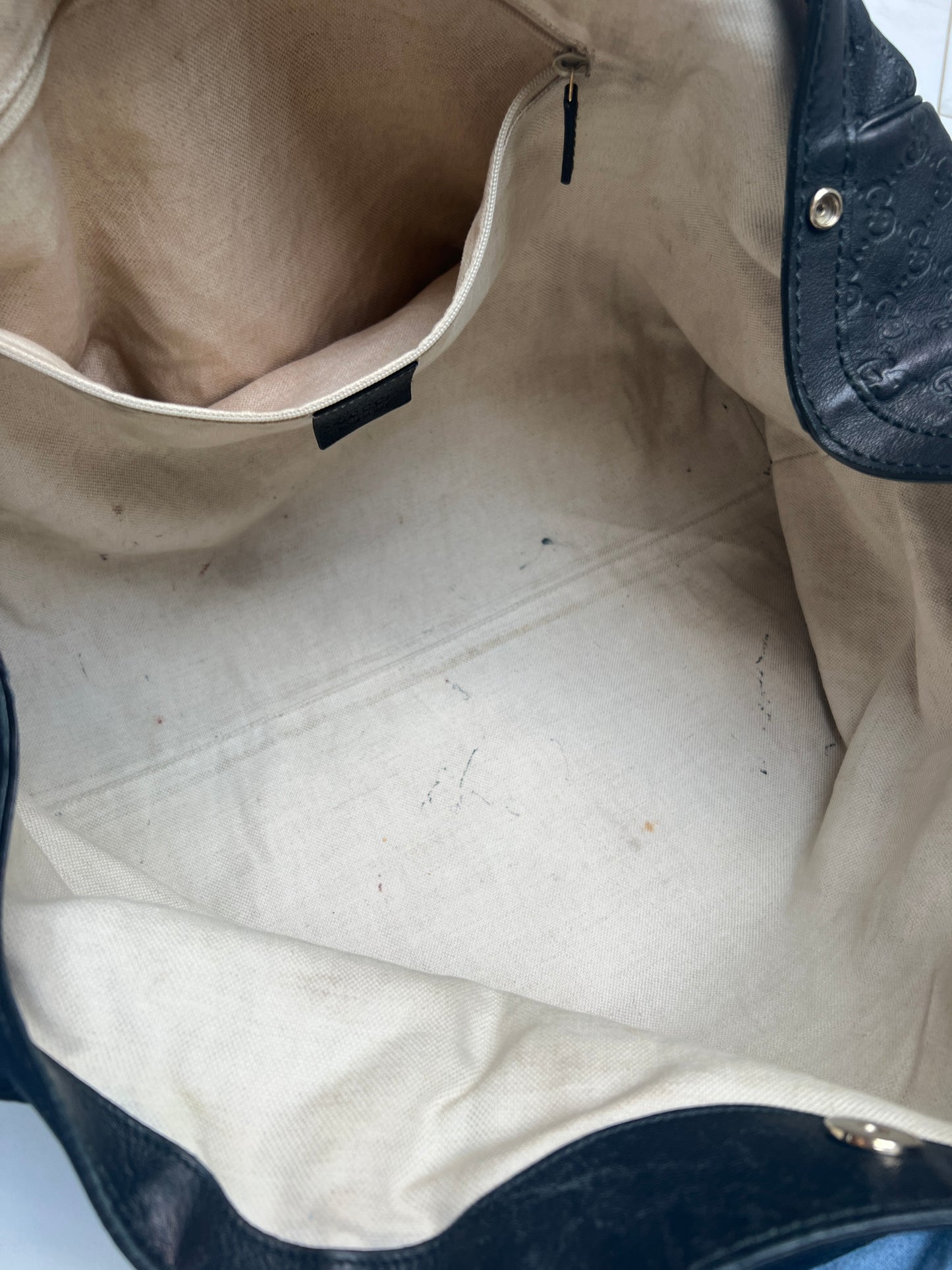 Large Black Leather Tote