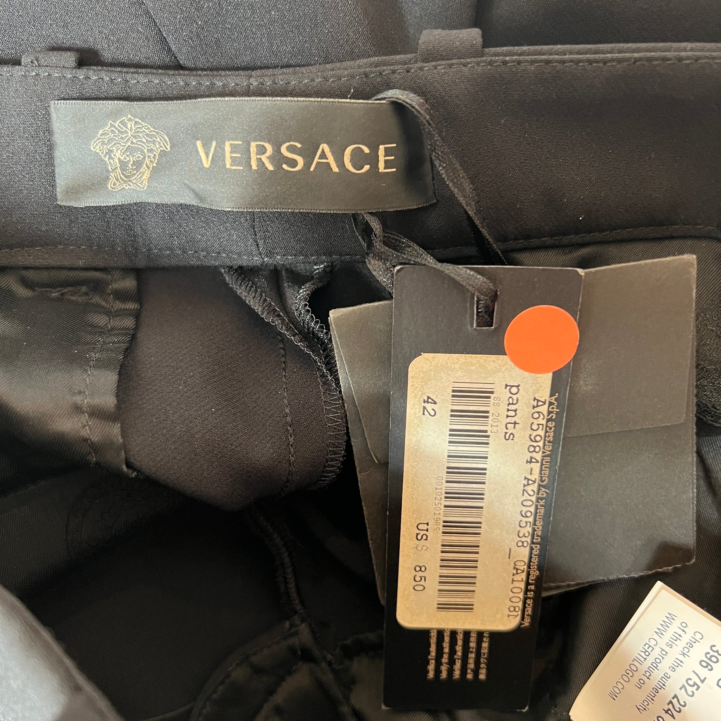 Black Pants with Gold Studs - 42