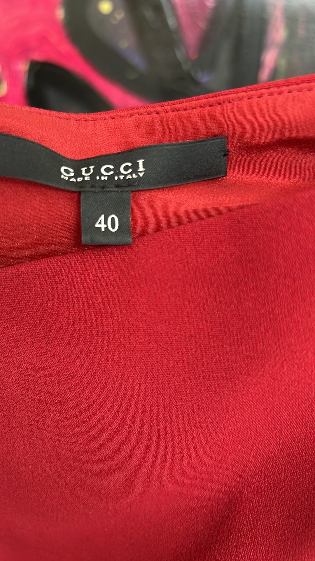 Burgundy Bateau Neckline - S