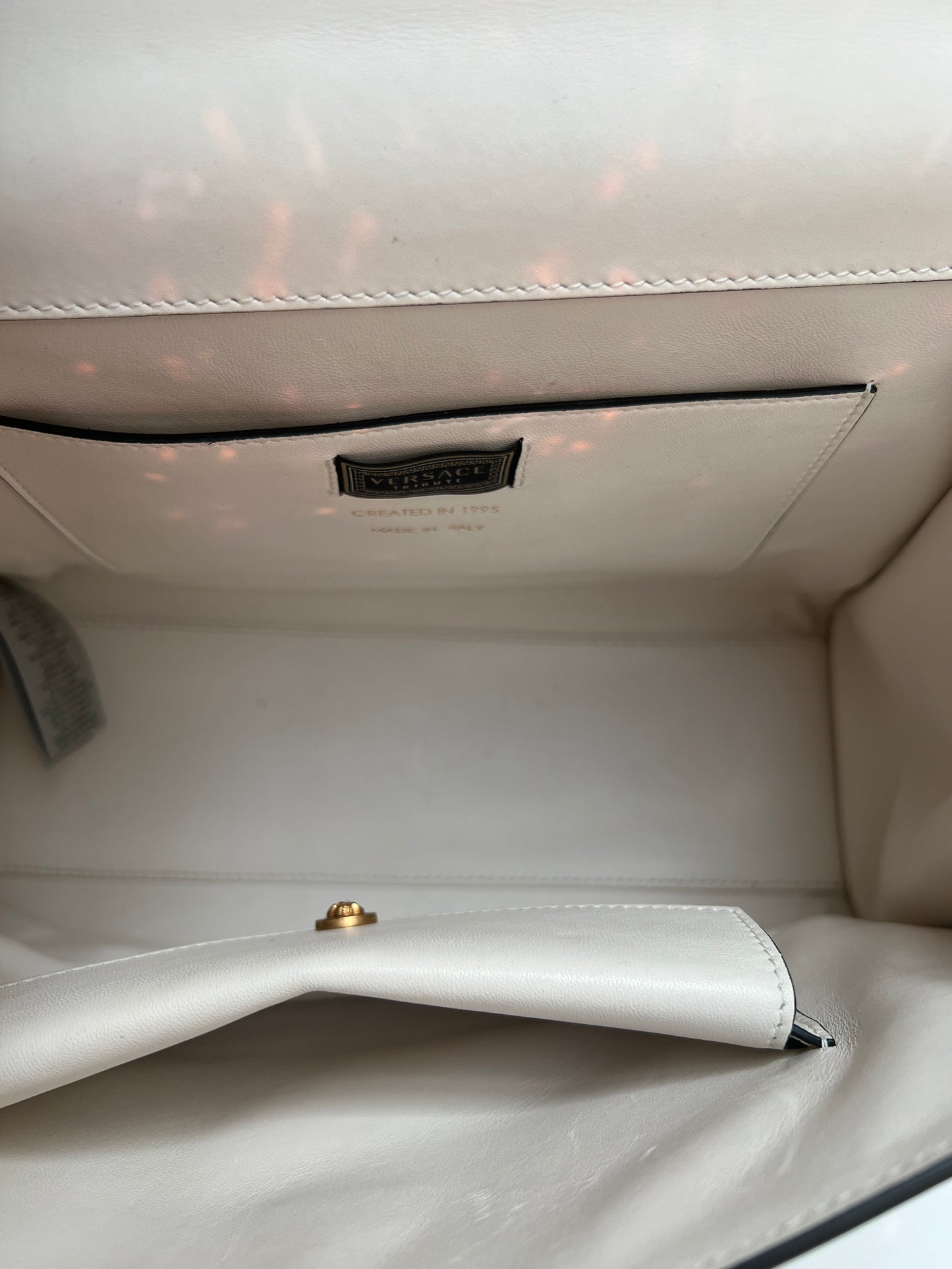 Vintage Cream Leather Bag