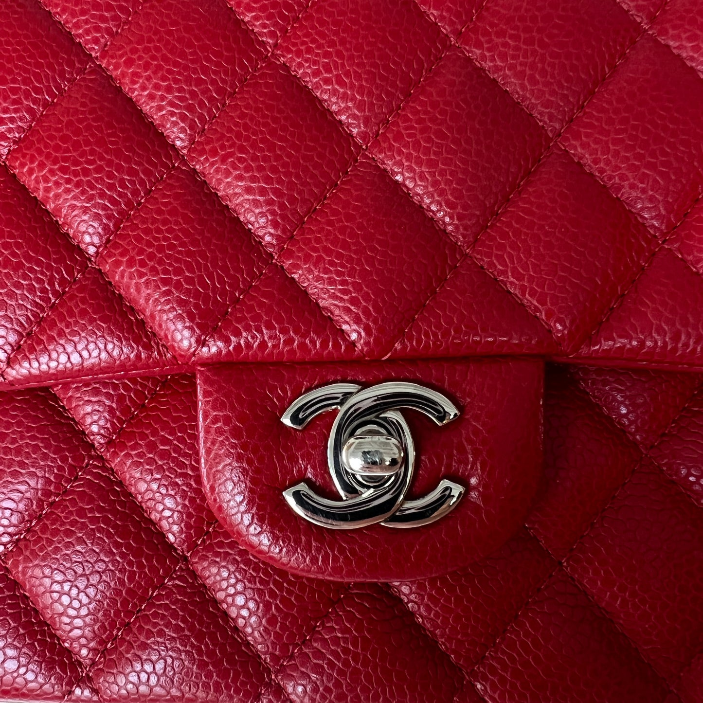 Red Classic Double Flap Bag