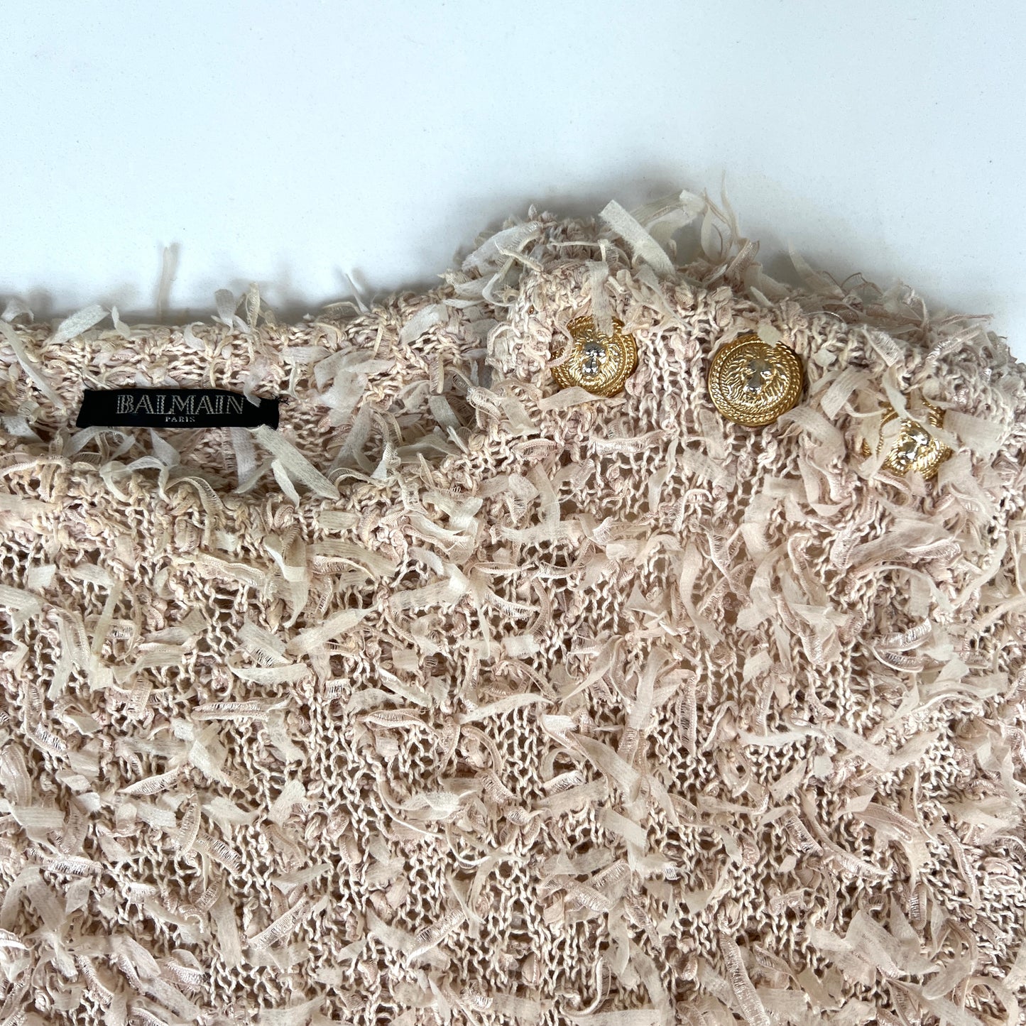 Tweed Cream Sweater - S