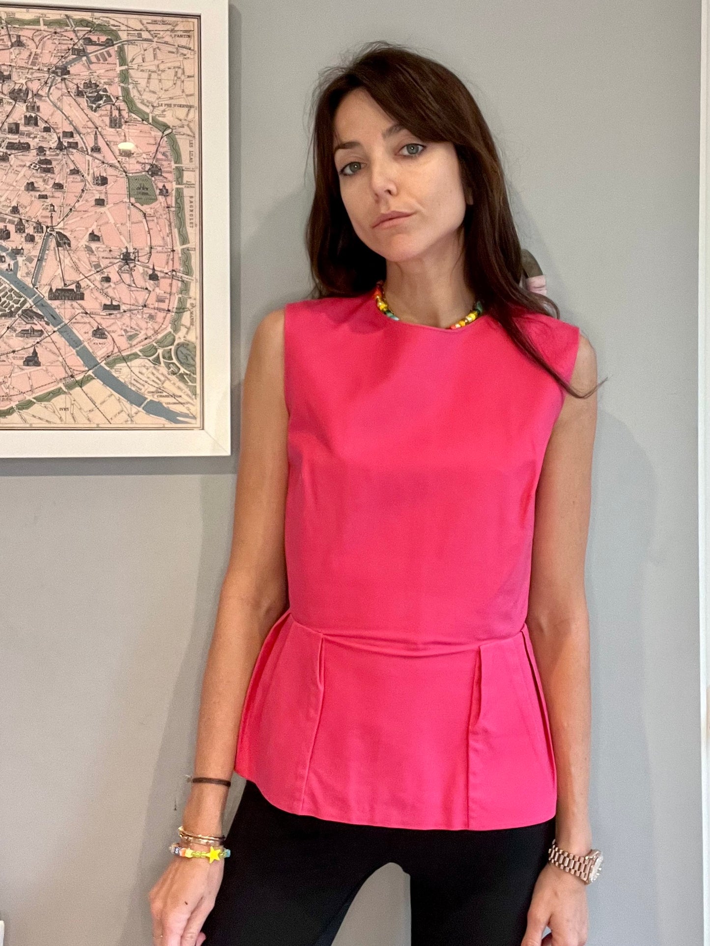 Vintage Fuschia Top - S