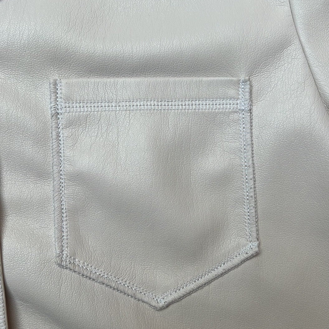 Vegan Leather Crop Top - M