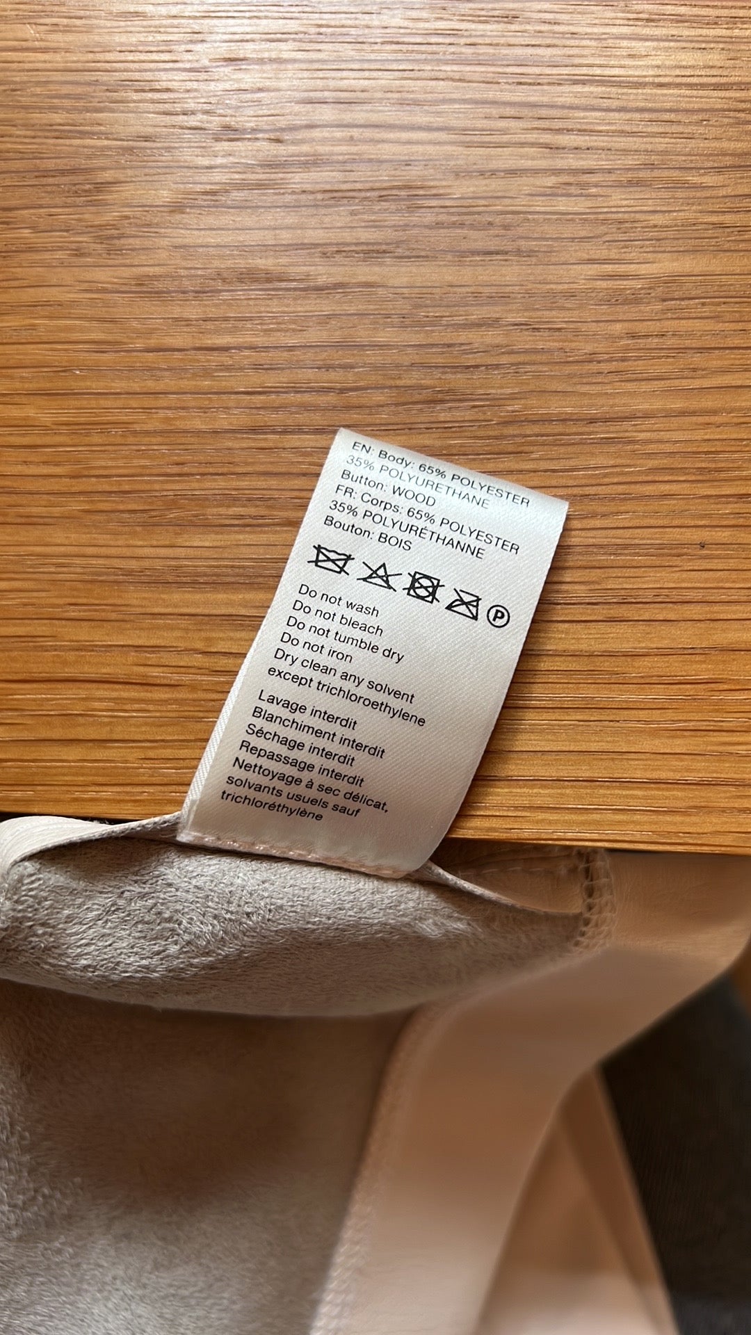 Vegan Leather Cream Cropped Top - M