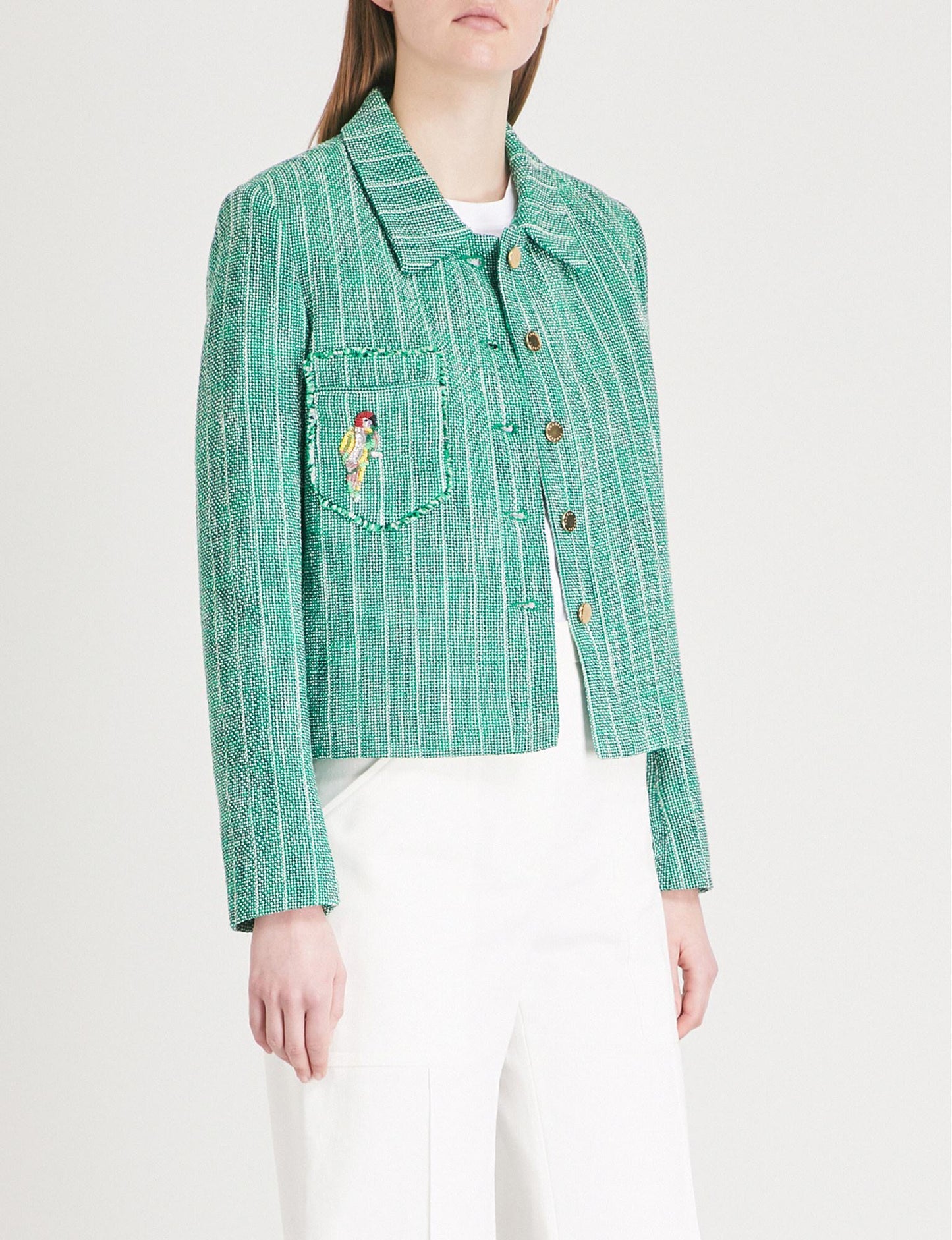 Green Tweed Jacket - S