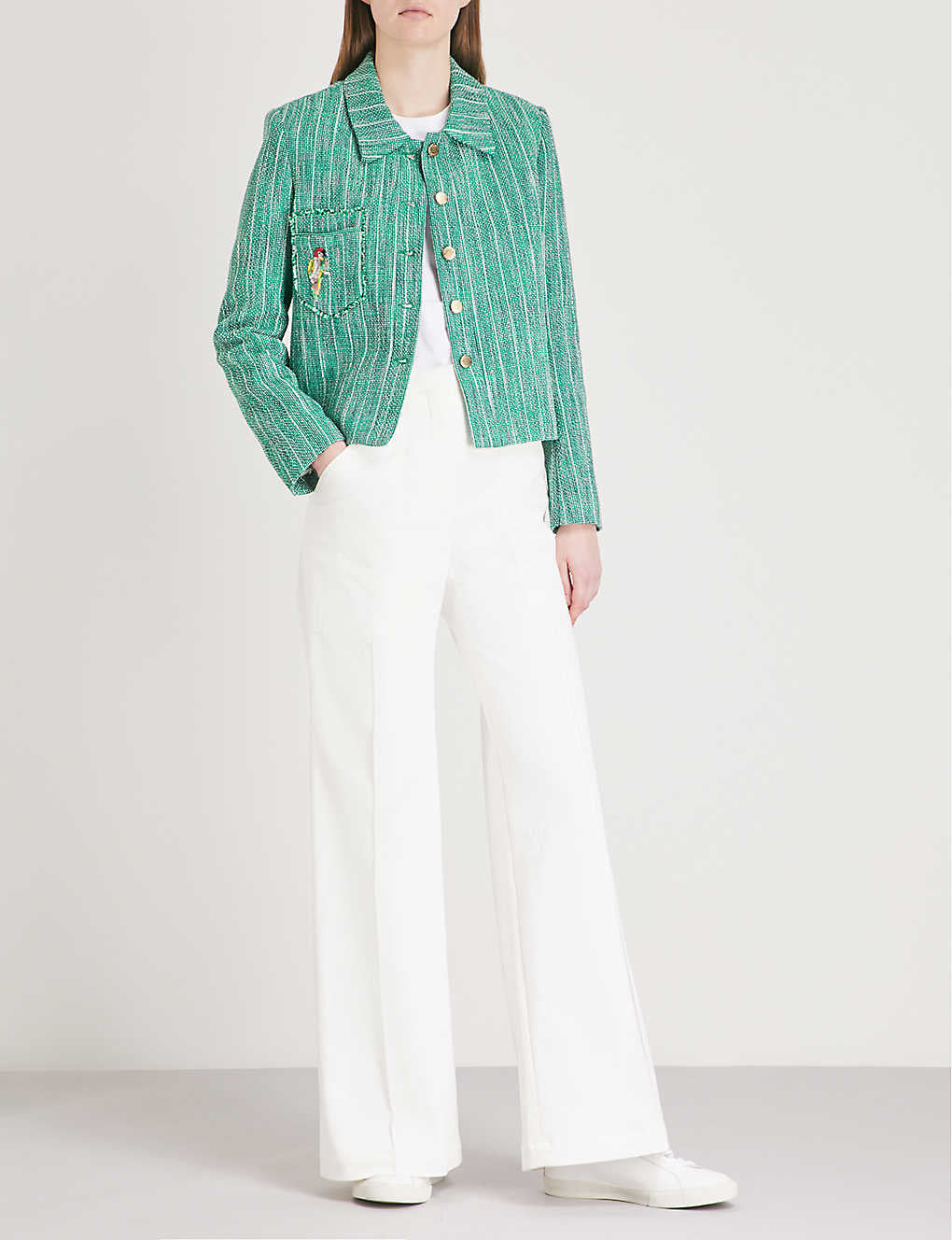 Green Tweed Jacket - S