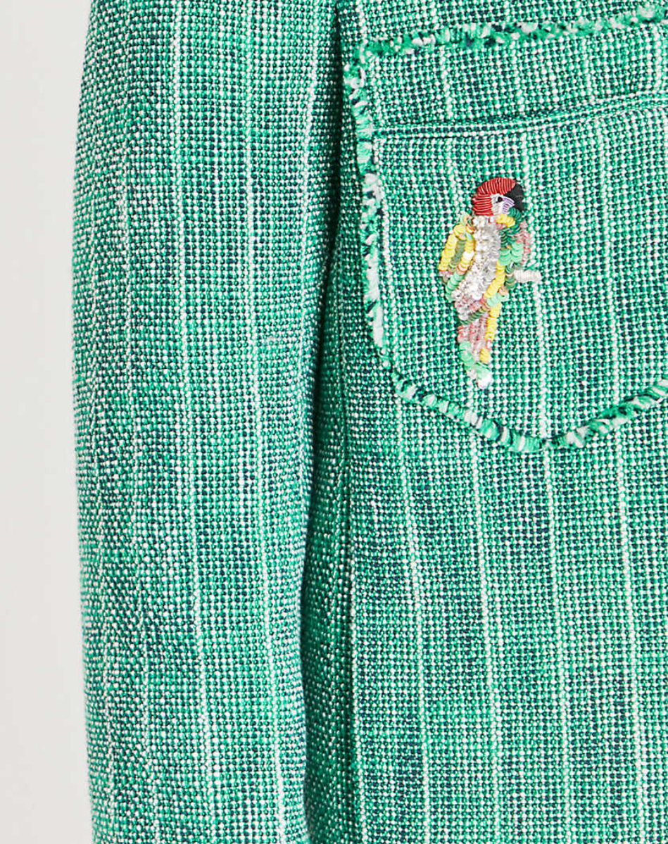 Green Tweed Jacket - S