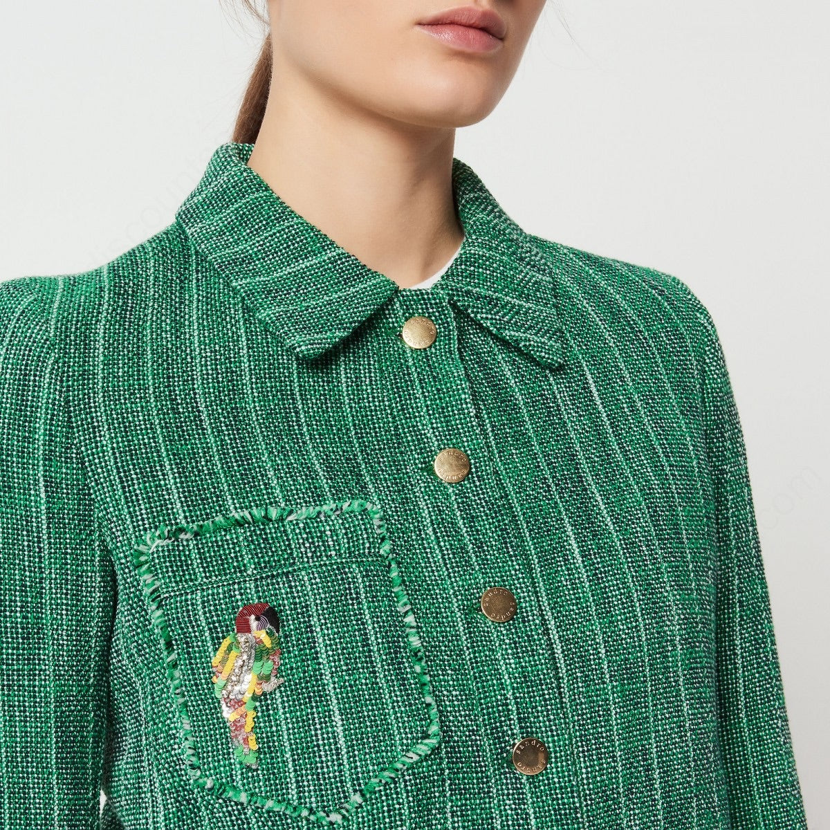 Green Tweed Jacket - S