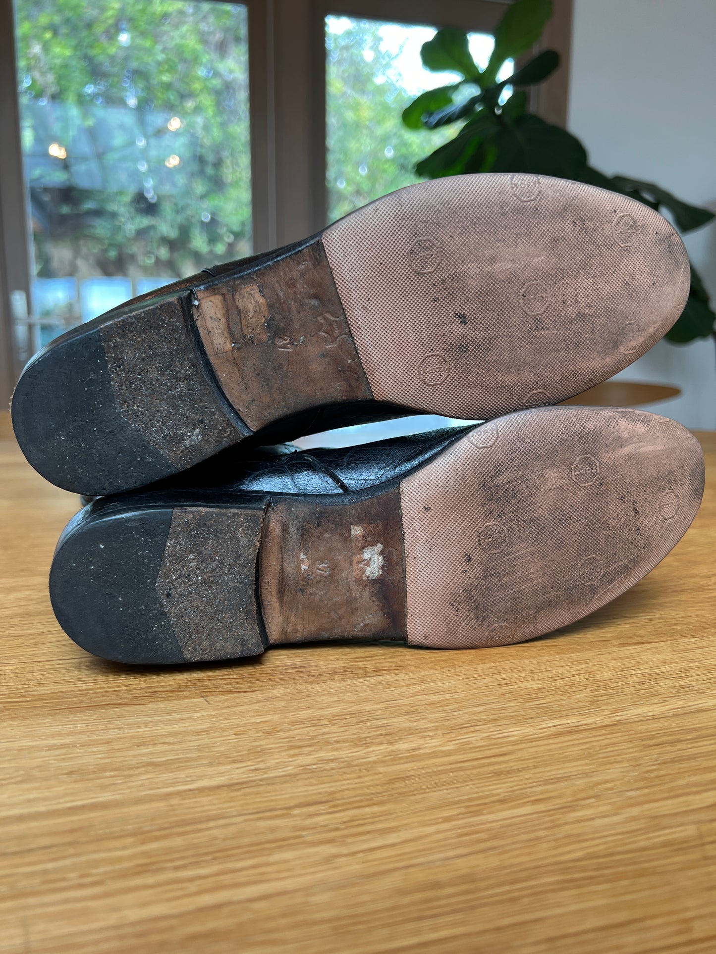 Tall Flat Italian Leather Boots - 7.5