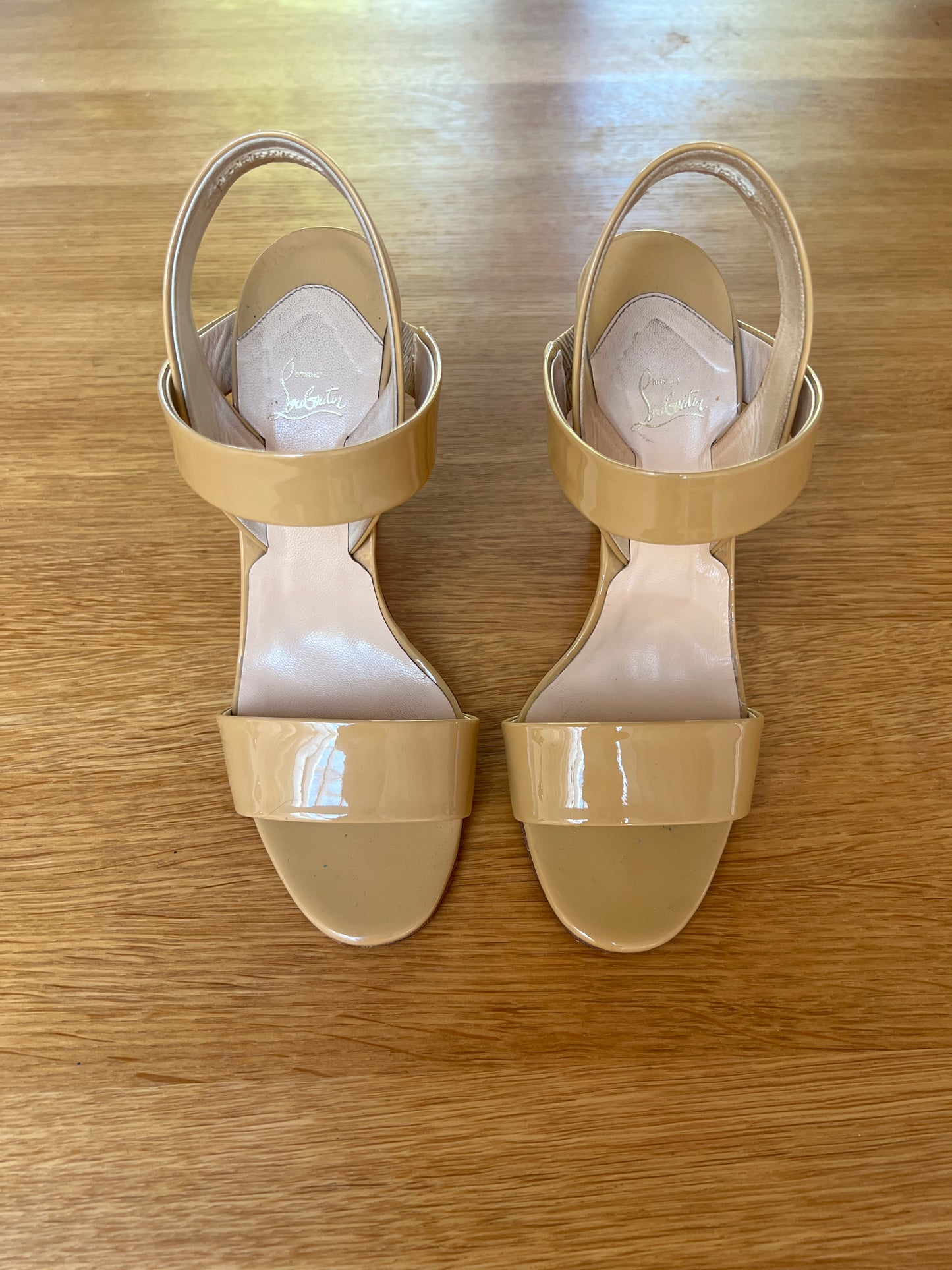 Nude Patent Heels - 8