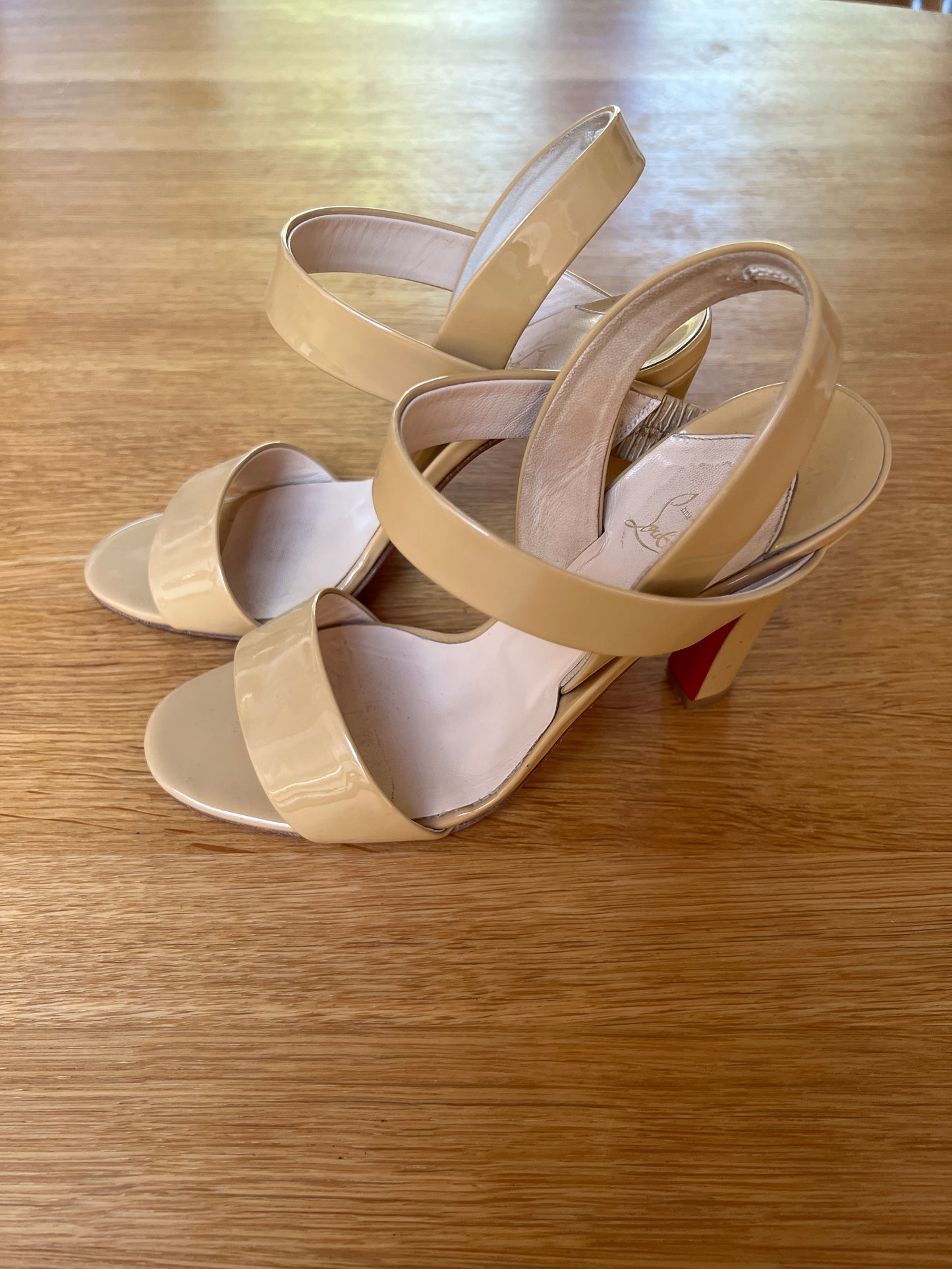 Nude Patent Heels - 8