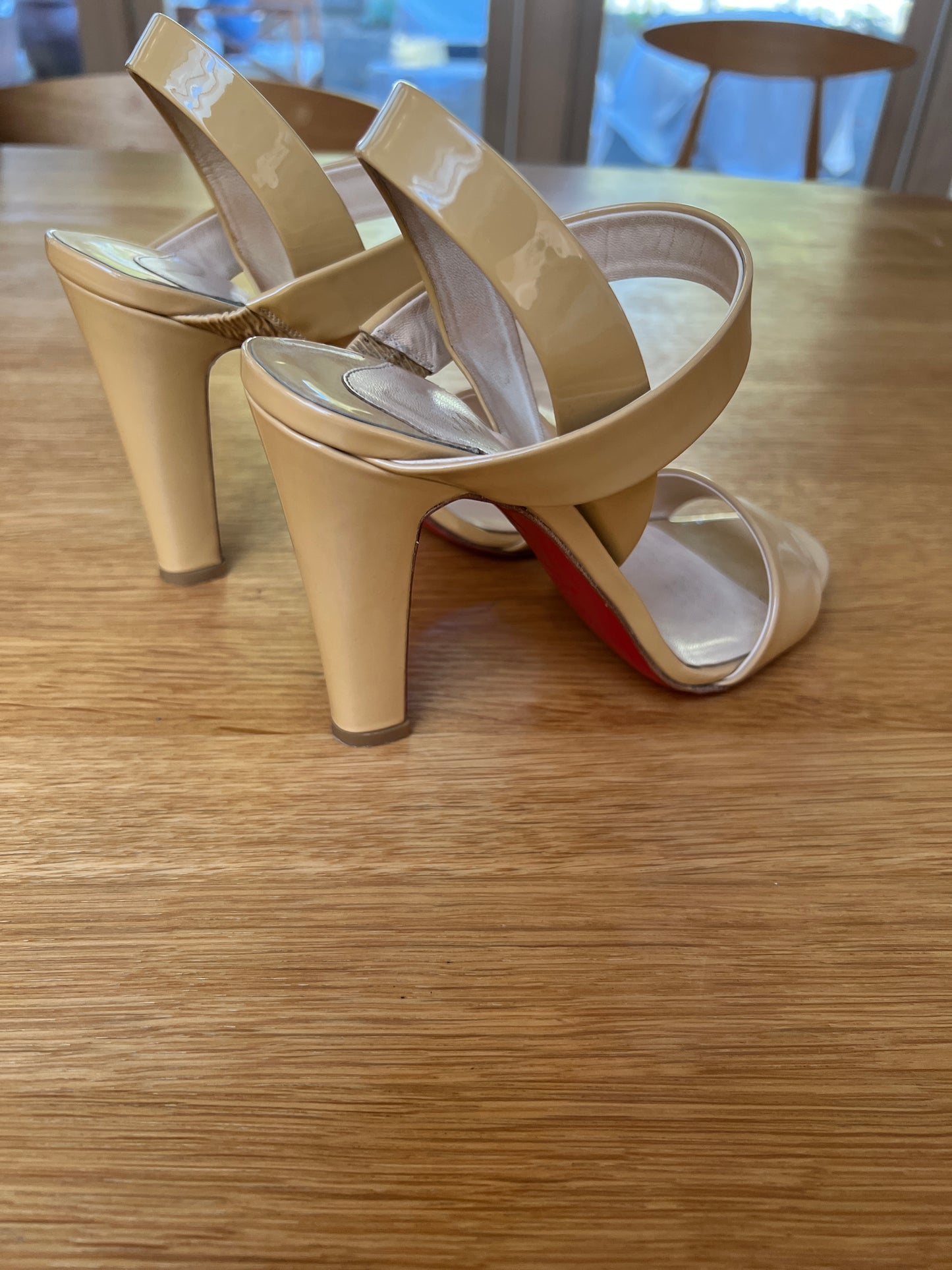 Nude Patent Heels - 8