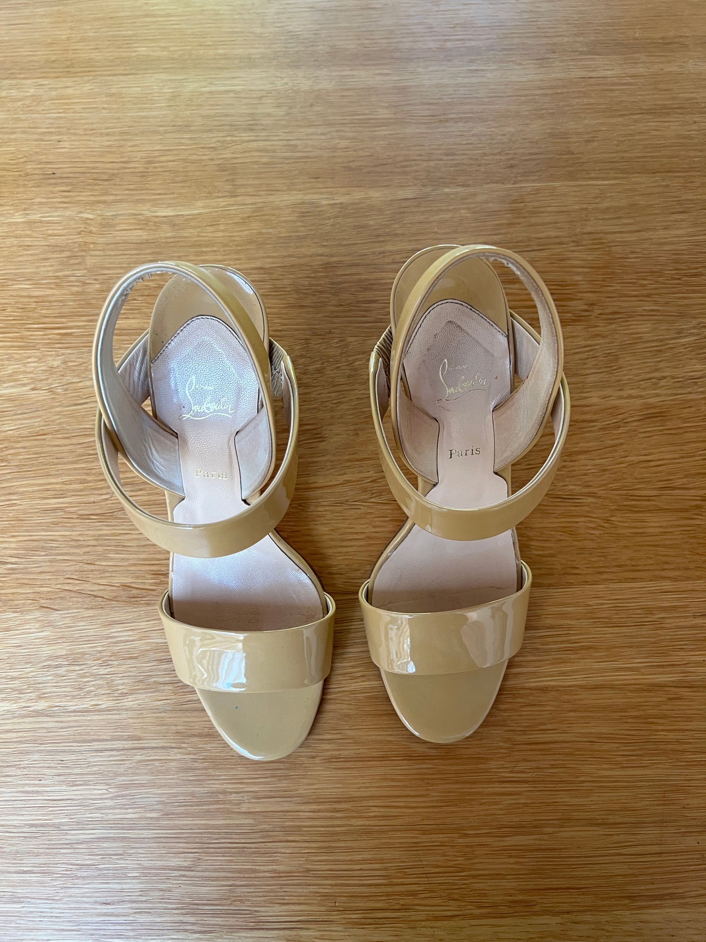 Nude Patent Heels - 8