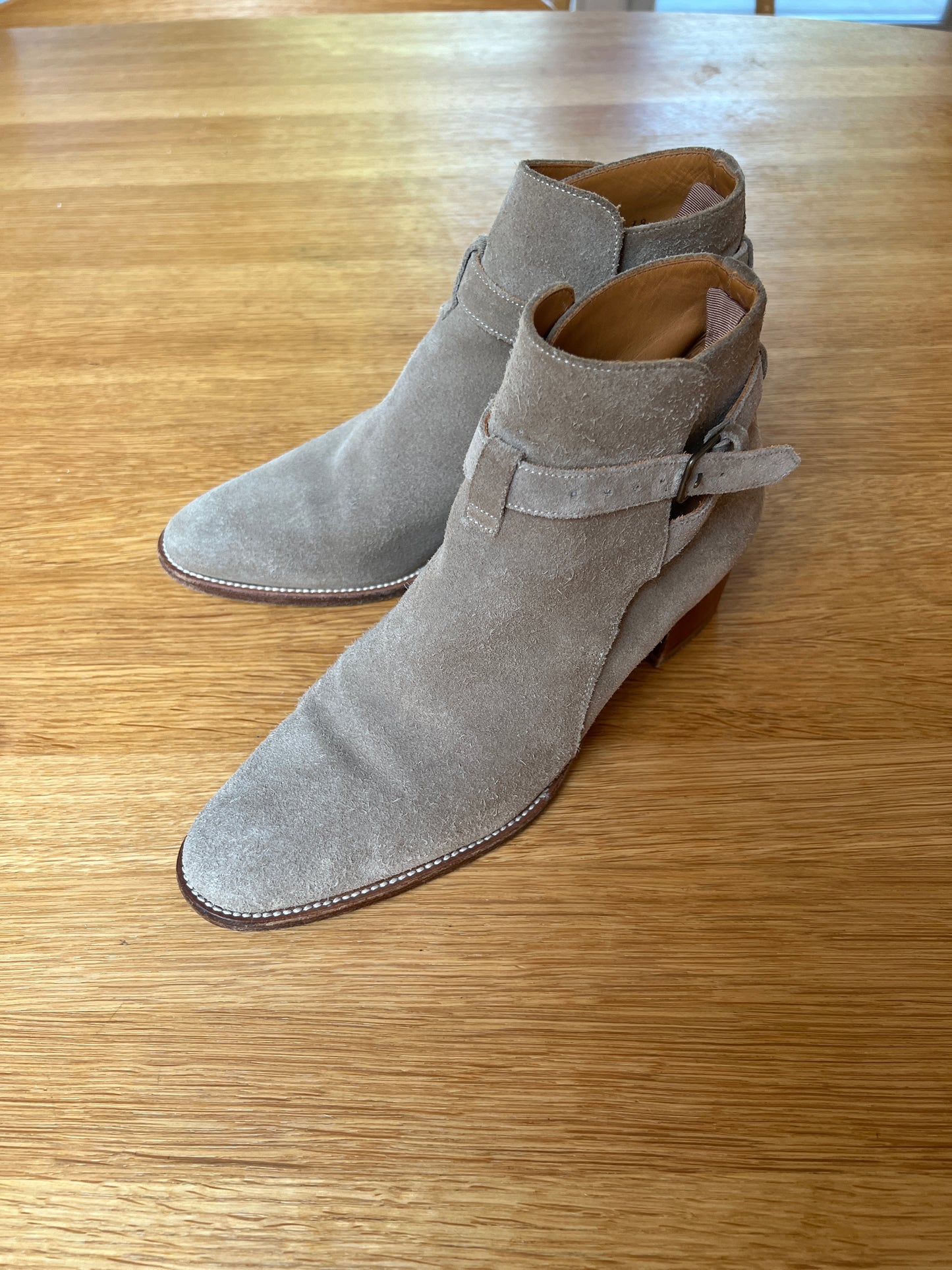 Tan Suede Leather Boots - 7.5