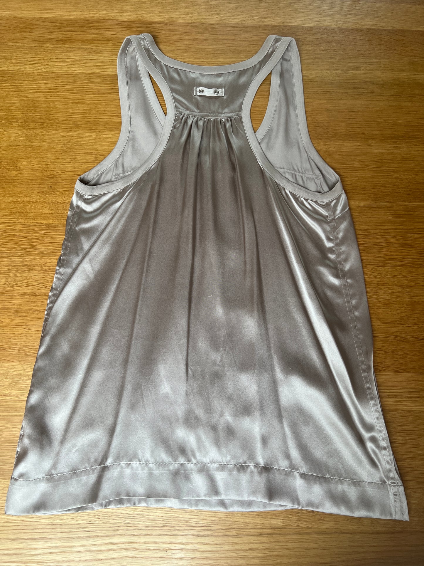 Beige Silk Tank Top - M