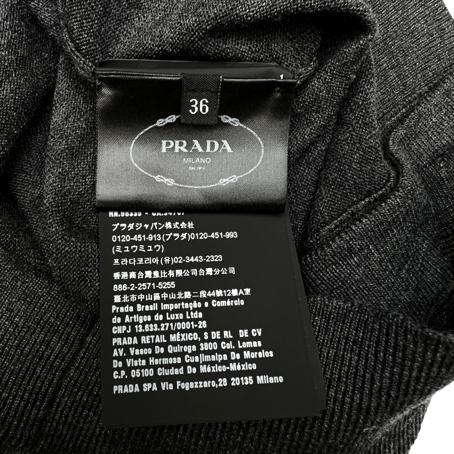 Grey Wool & Fur Cardigan - XS