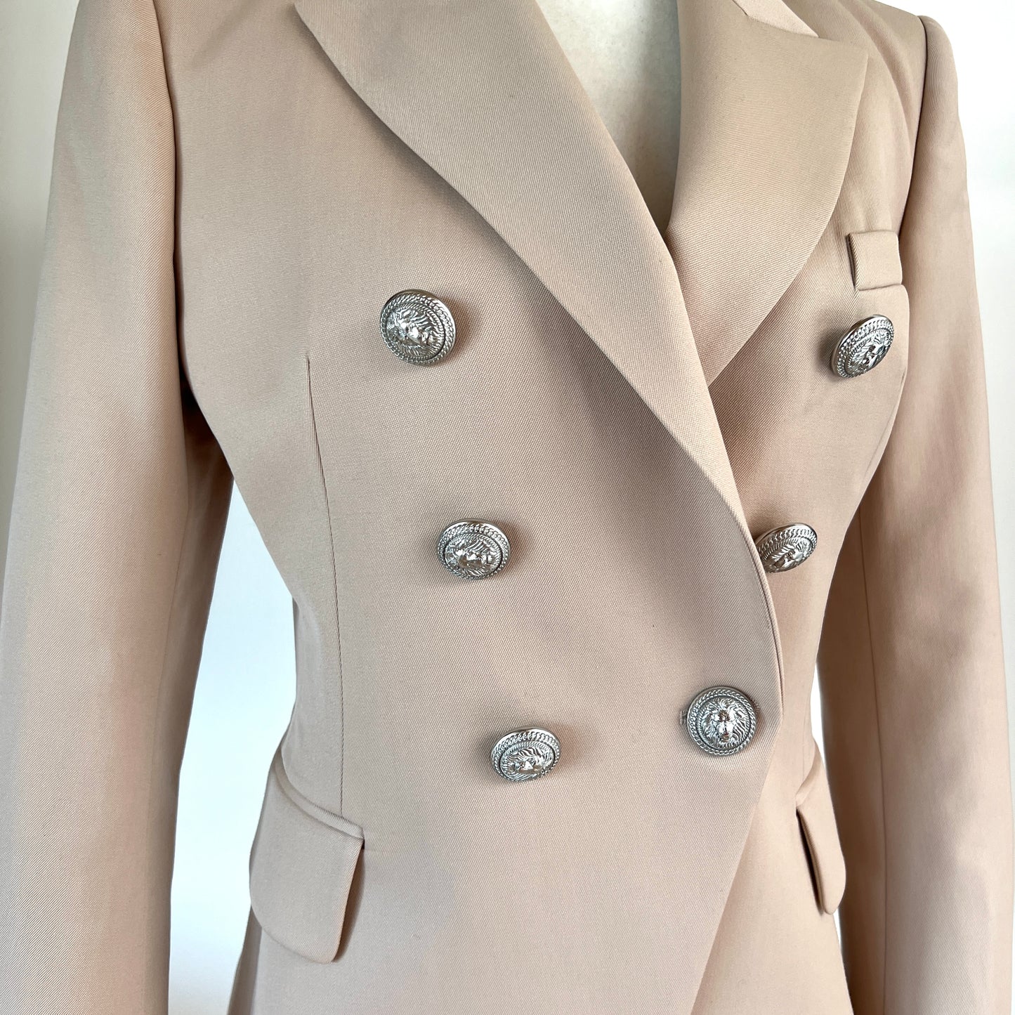 Cream Wool Blazer - S