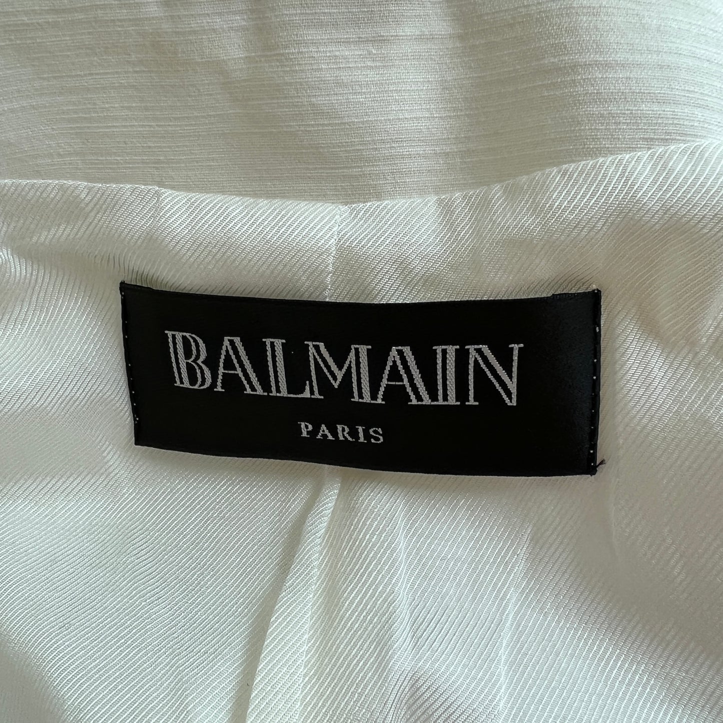 White Cotton Blazer - M