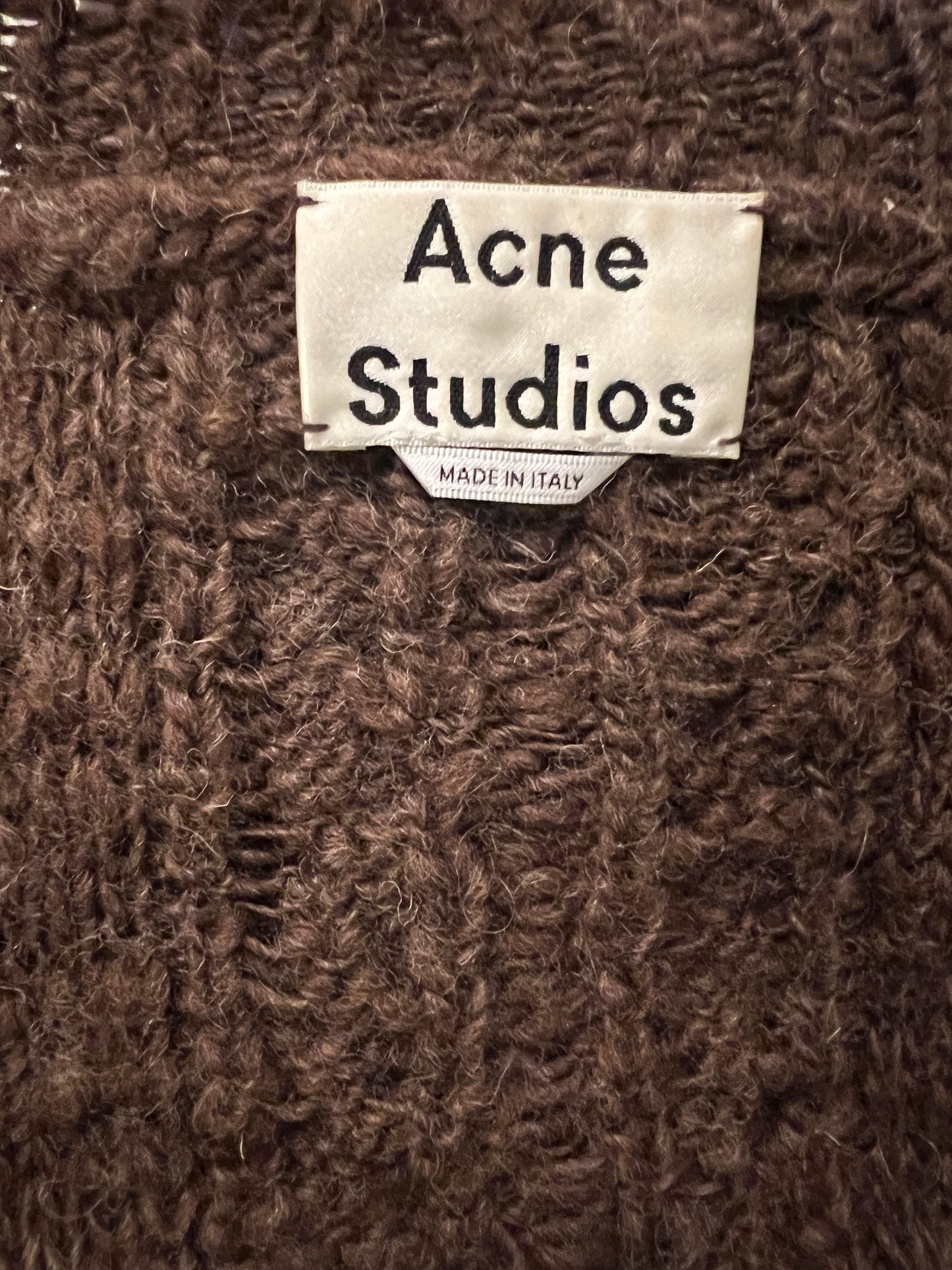 Brown Wool Cardigan - S