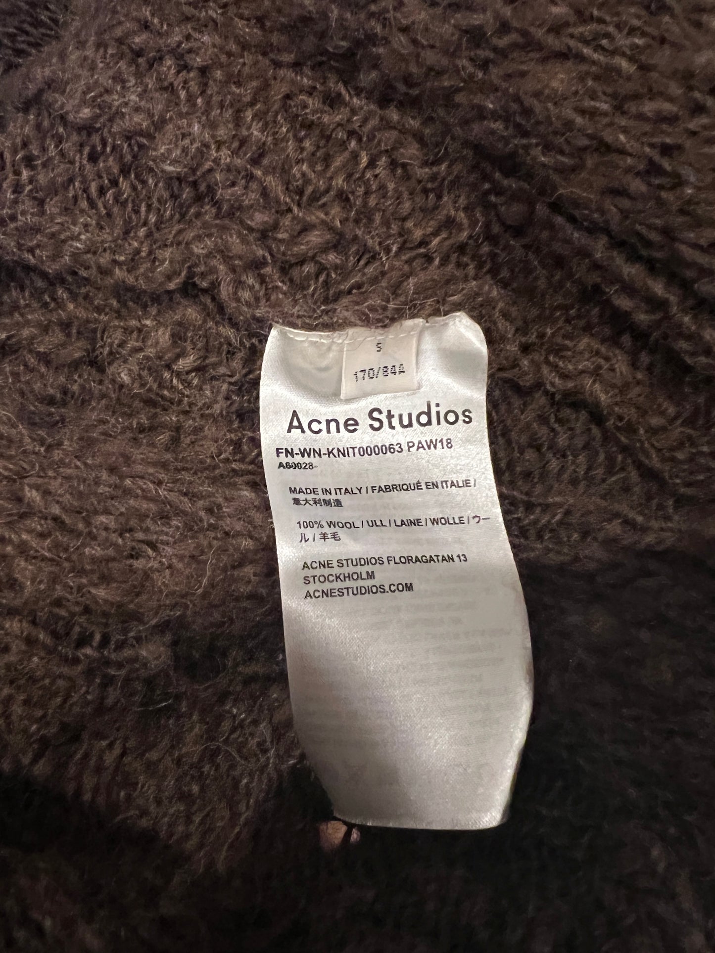 Brown Wool Cardigan - S