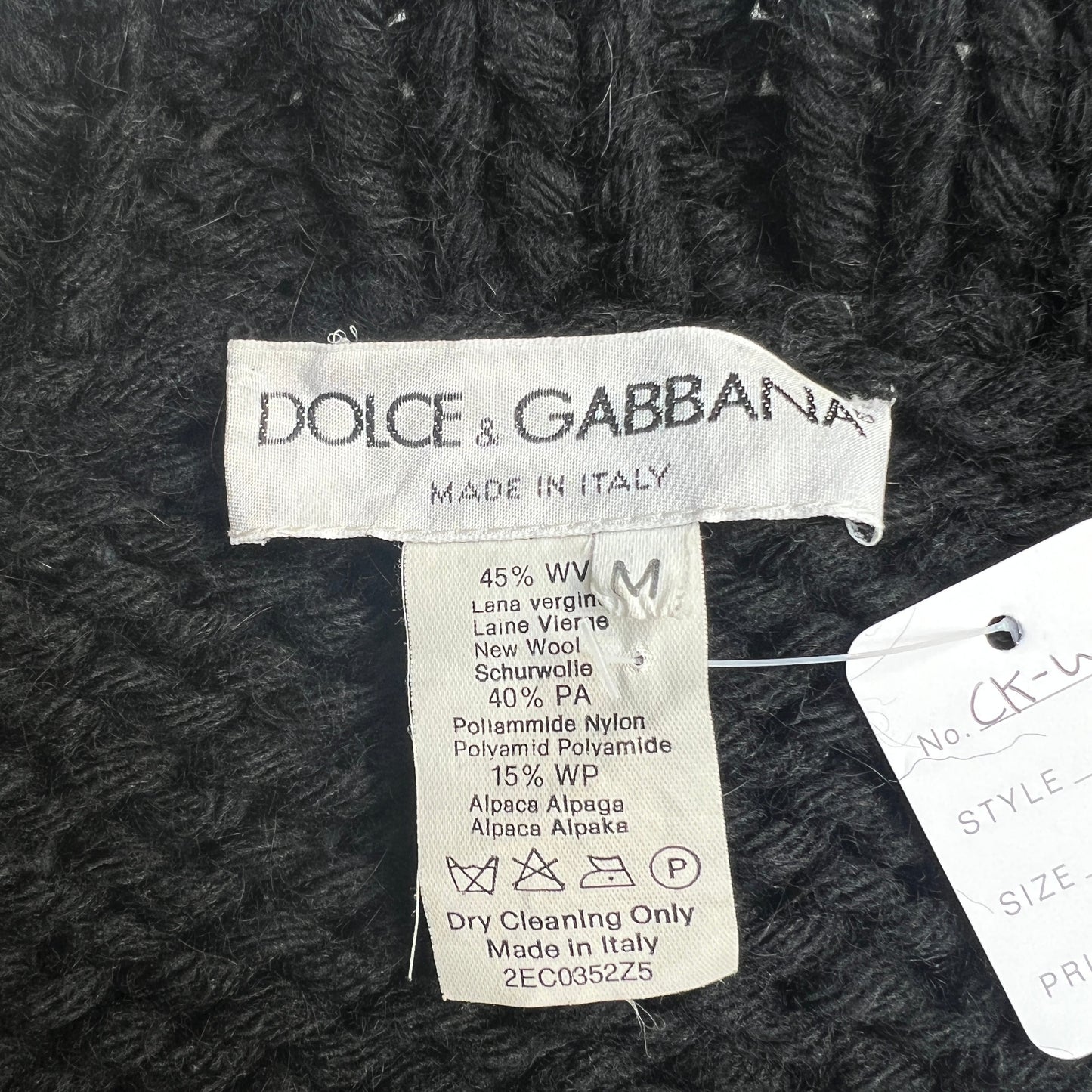 Chunky Black Cardigan - M