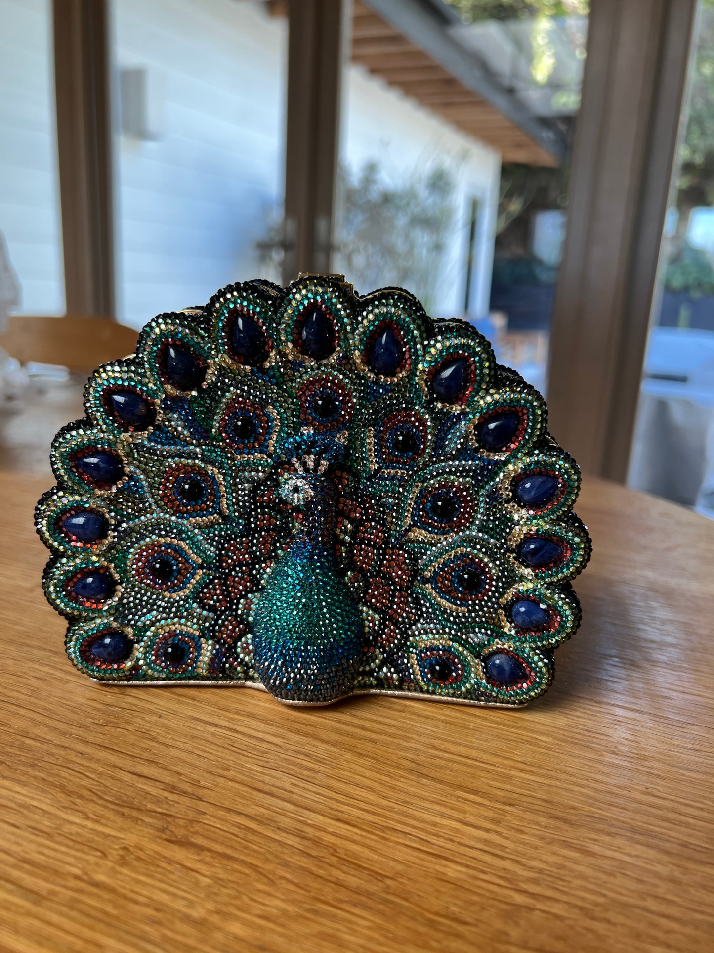 Peacock Peek A Boo Clutch