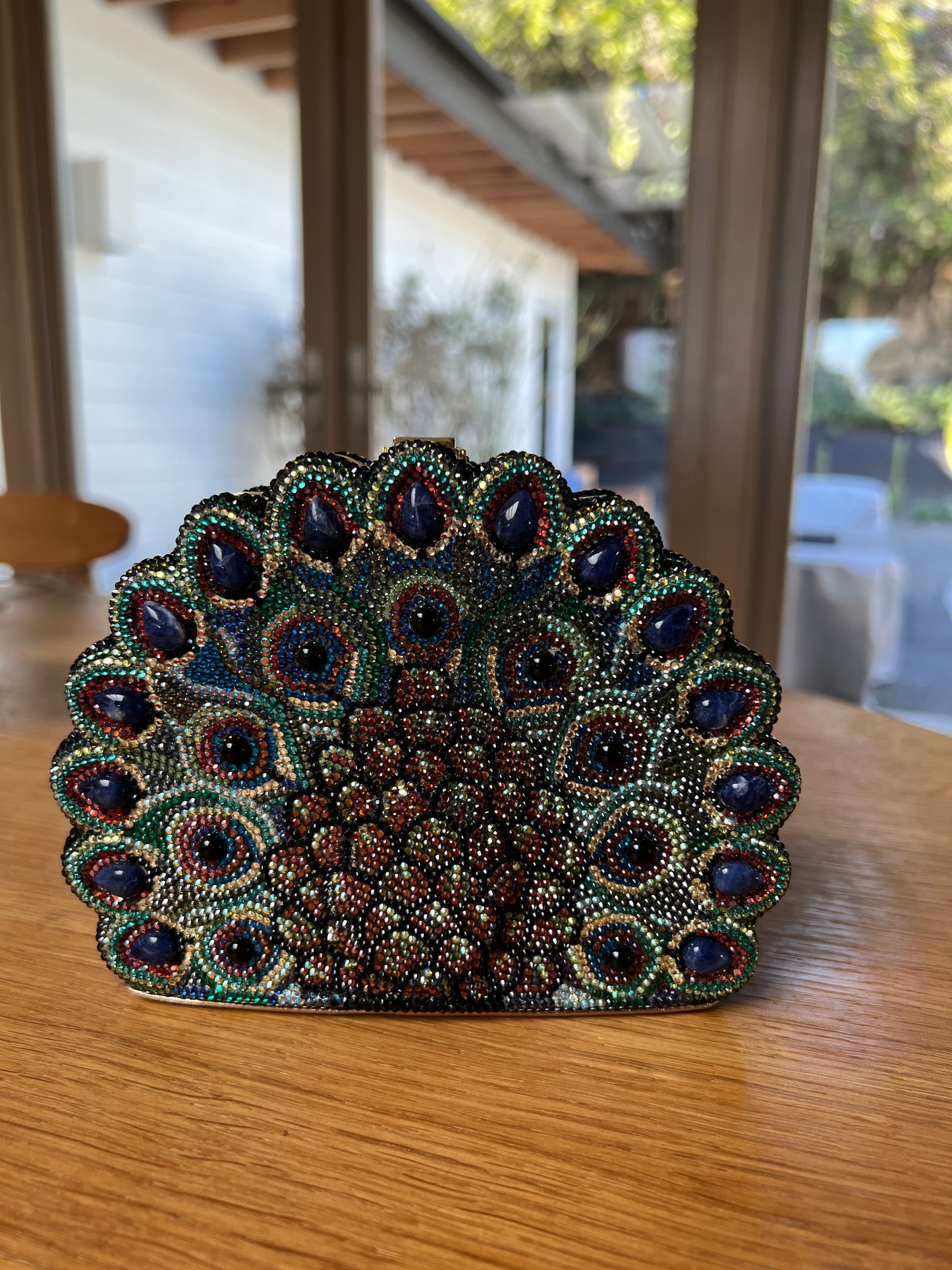 Peacock Peek A Boo Clutch