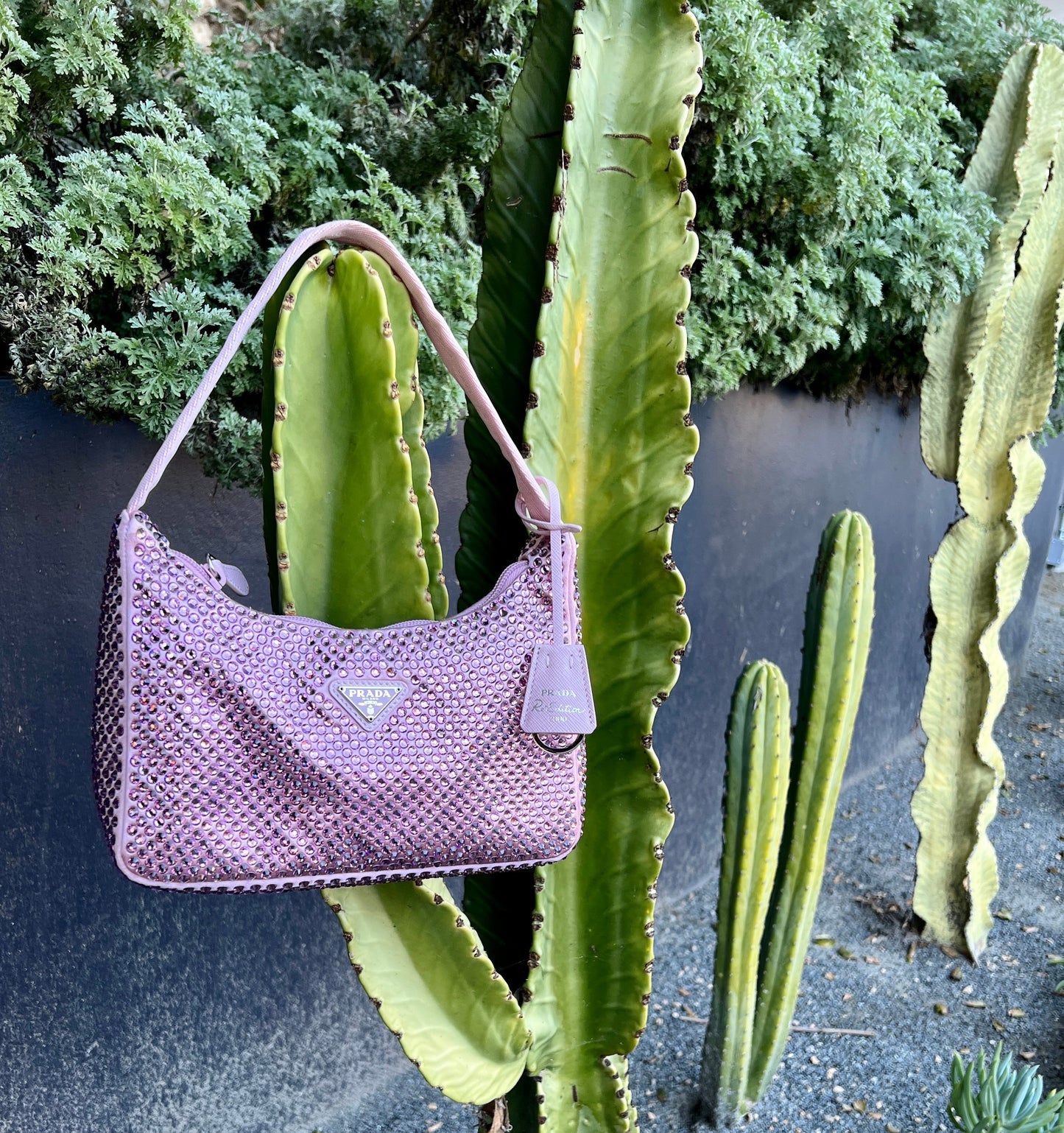 Nylon Reedition Pink Crystals