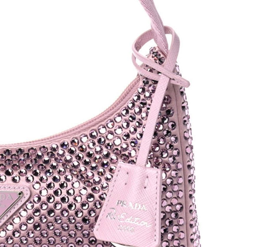 Nylon Reedition Pink Crystals