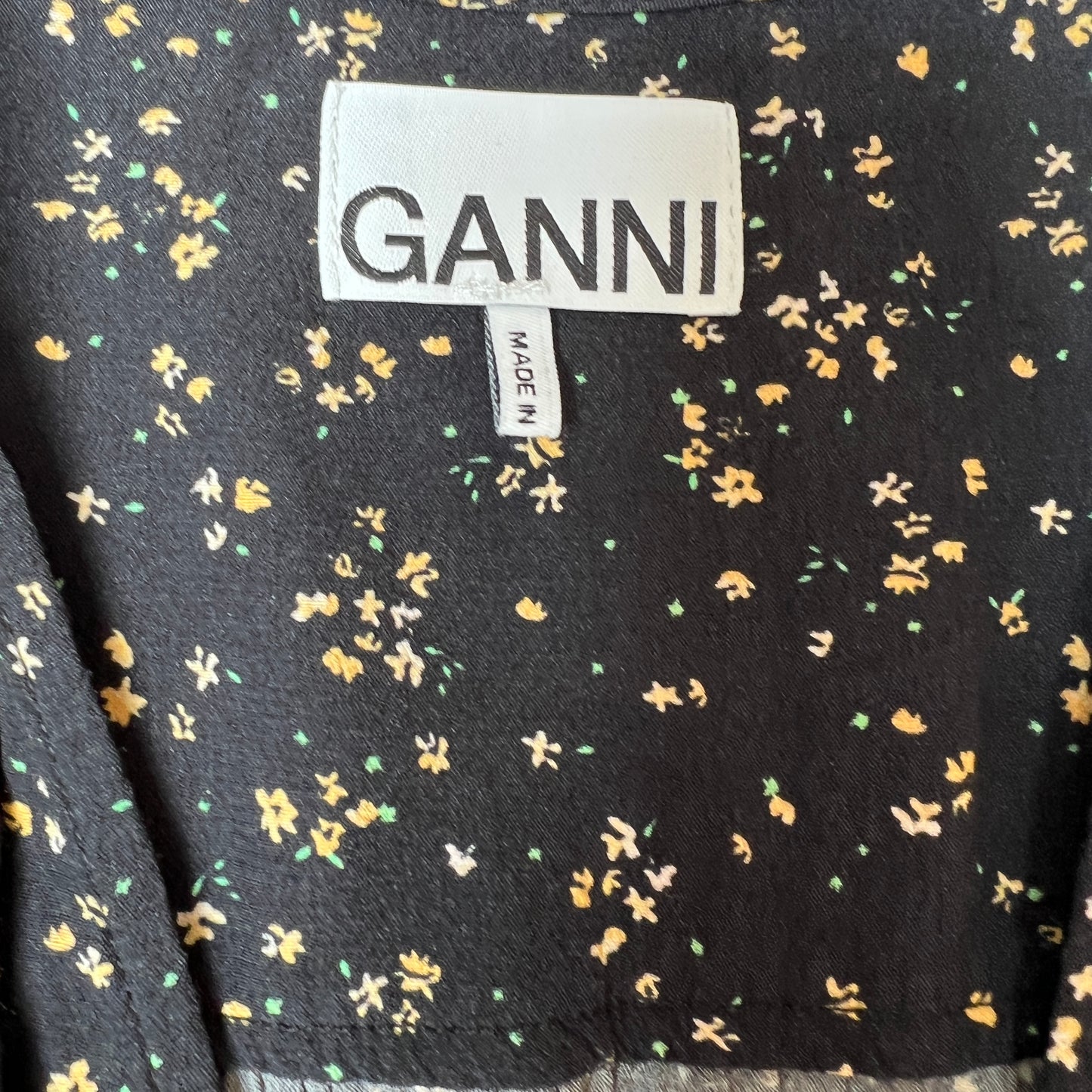 Black Floral Dress - L