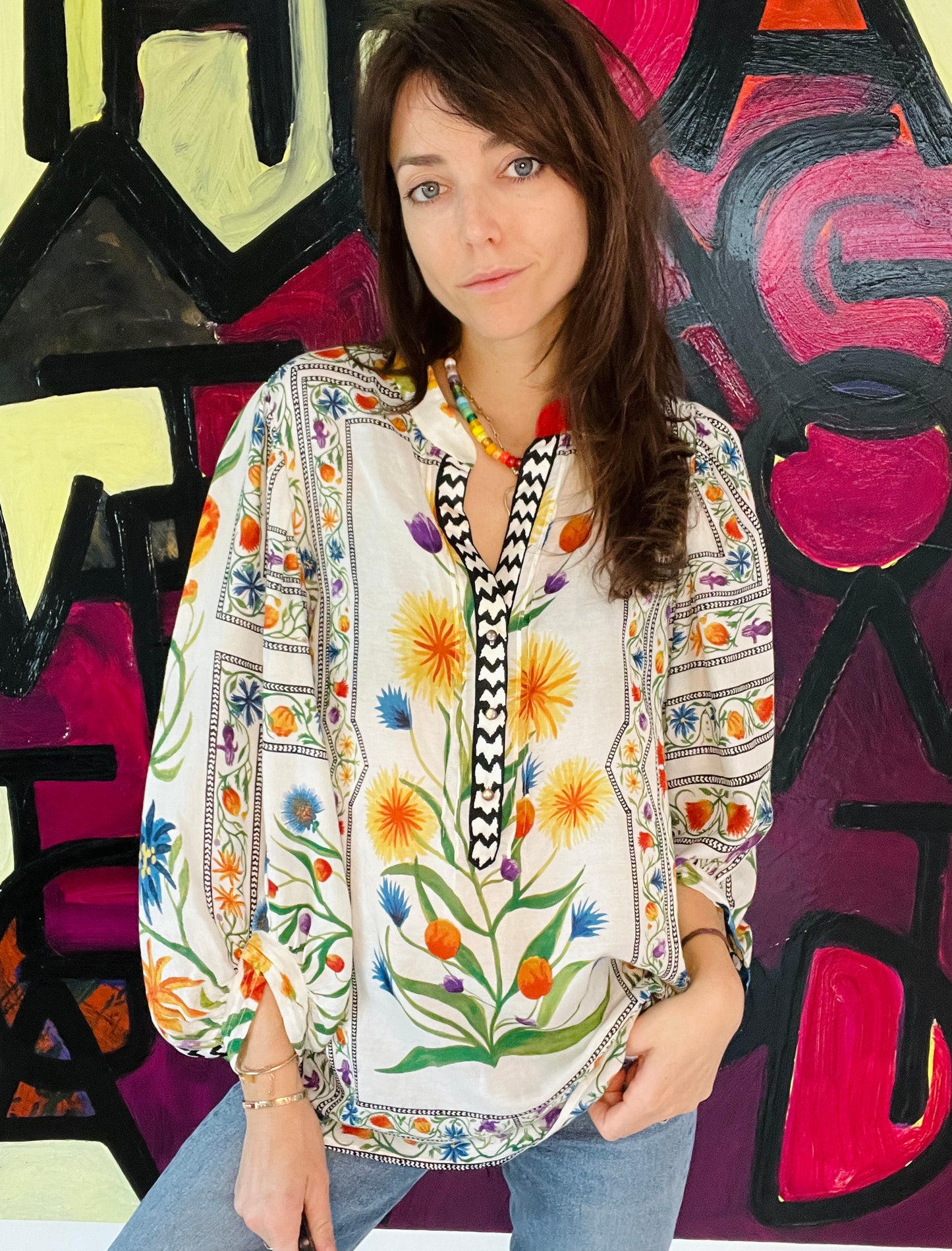 Silk and Cotton Shirt - L