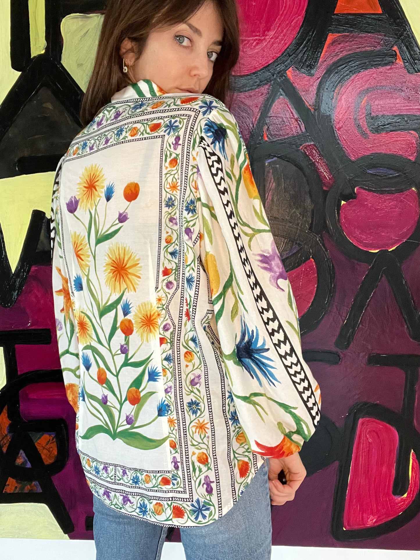 Silk and Cotton Shirt - L