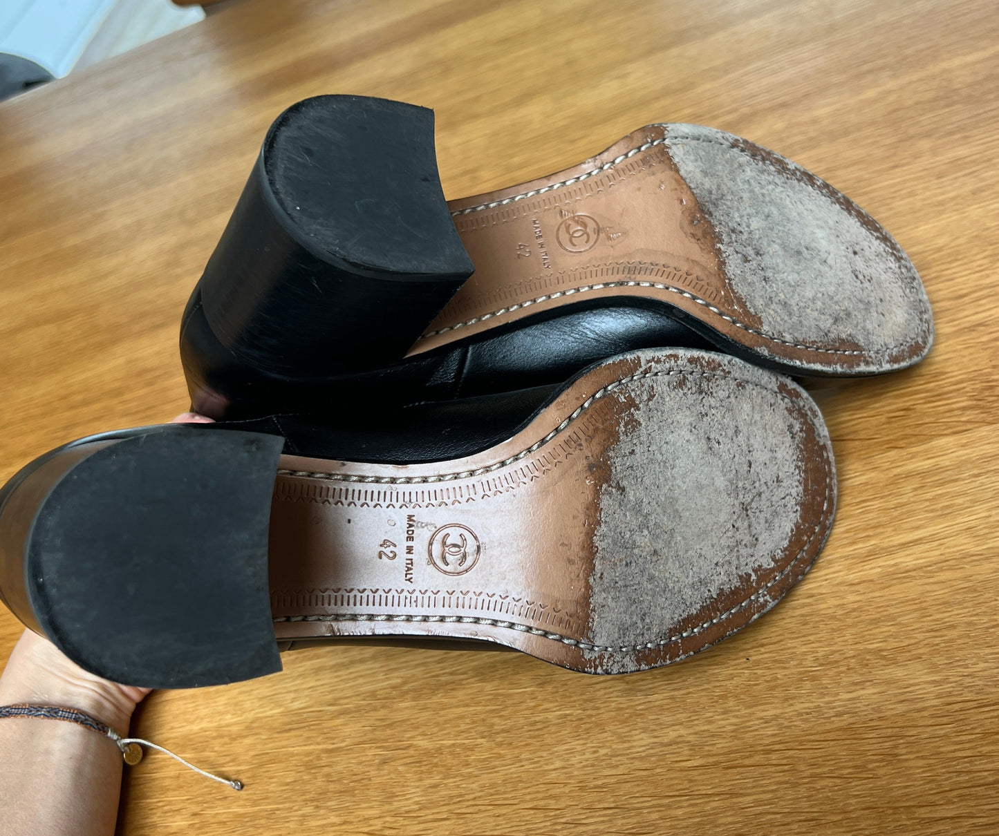 Black Leather Boots - 10.5